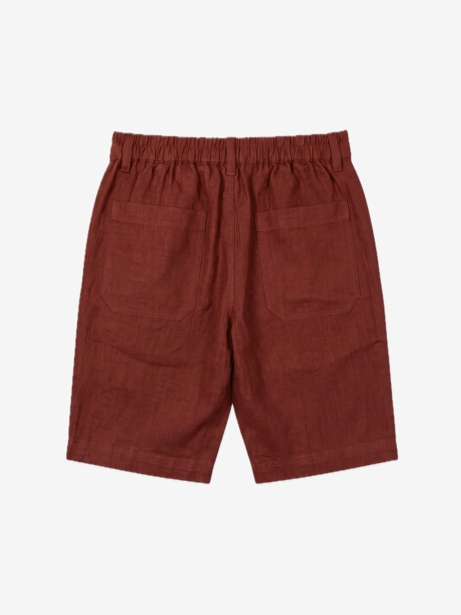 Brick Red 100% Pure Linen Everyday Shorts