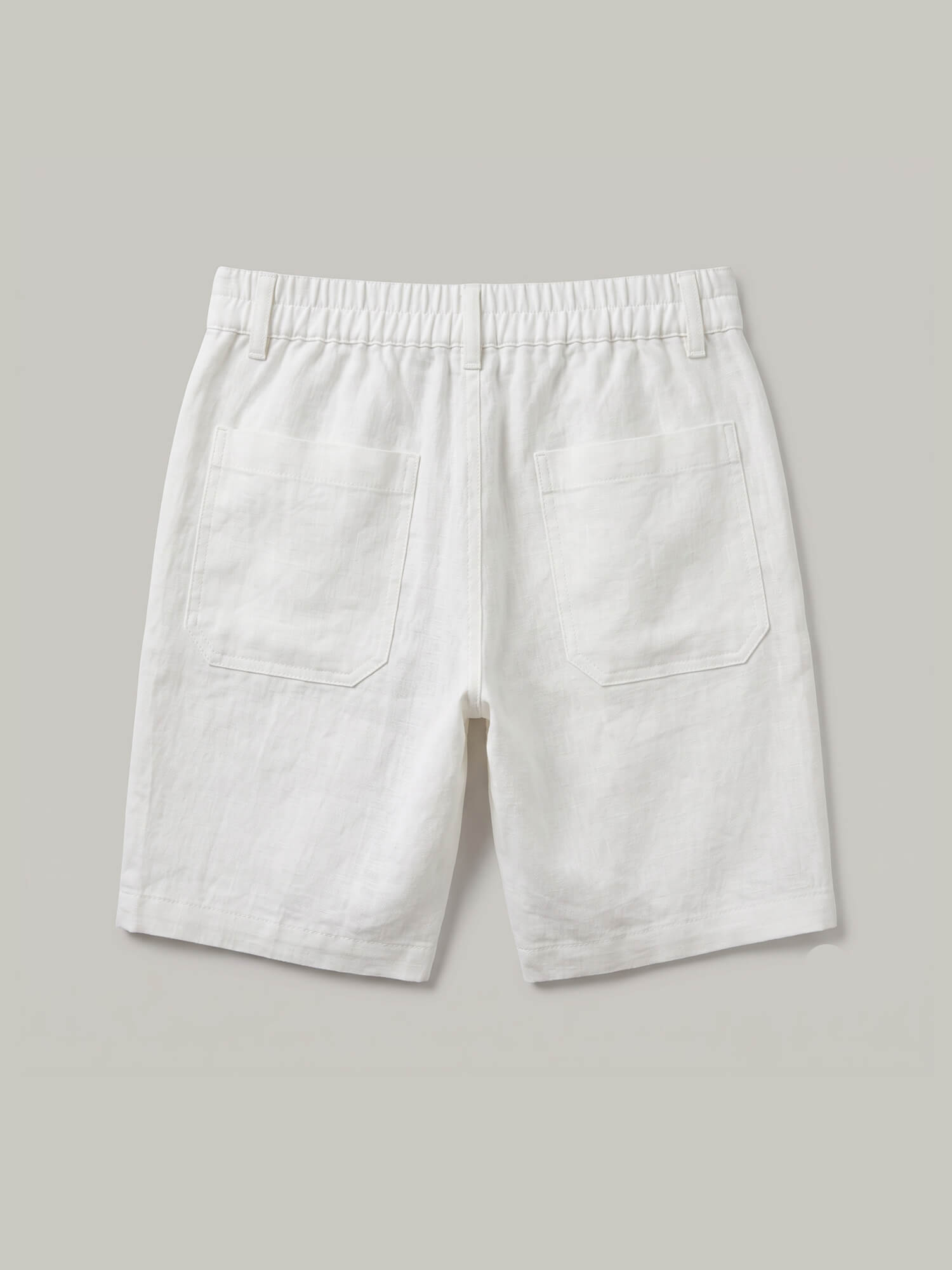 White 100% Pure Linen Everyday Shorts