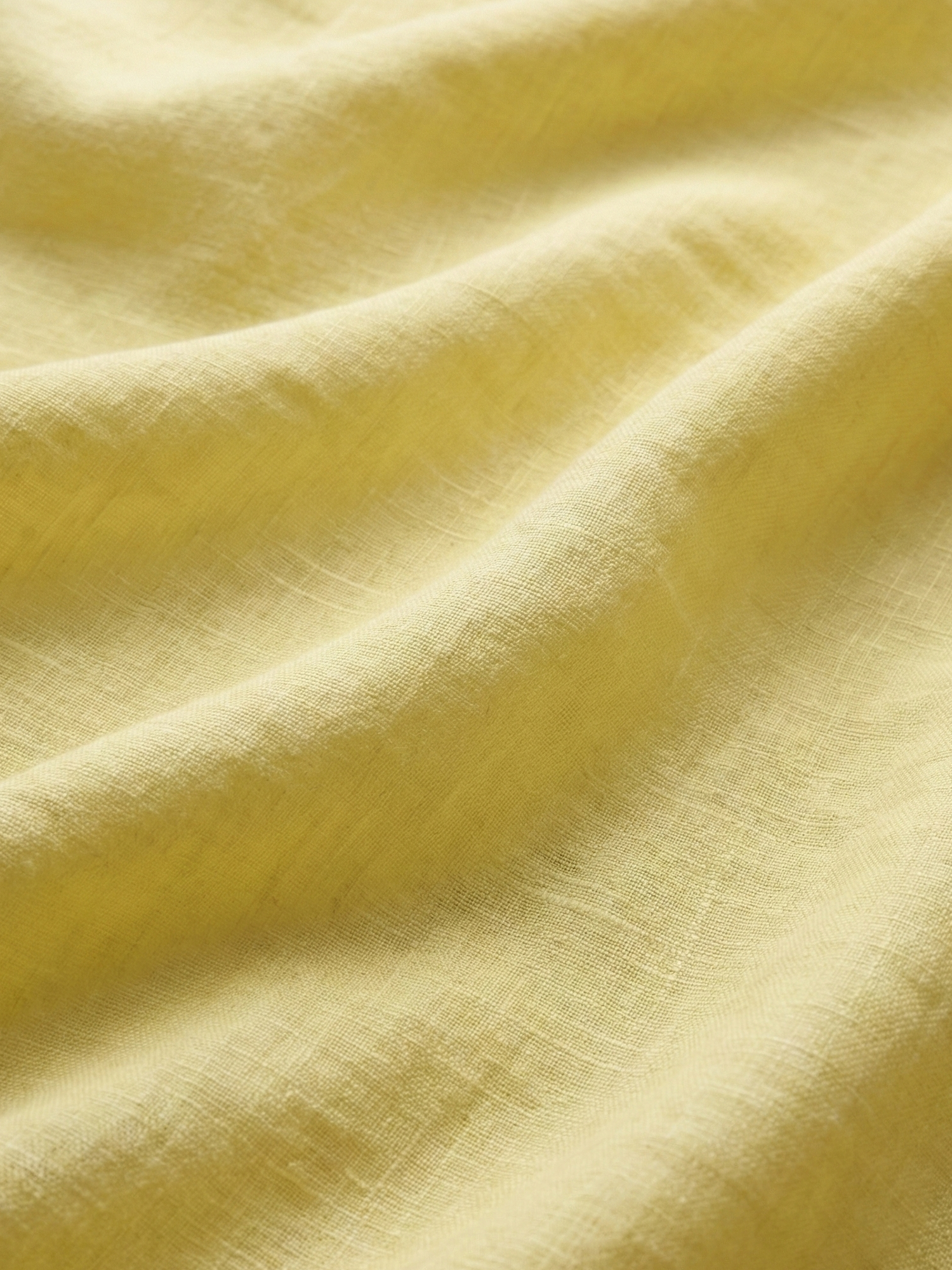 Lemon Yellow 100% Pure Linen Classic