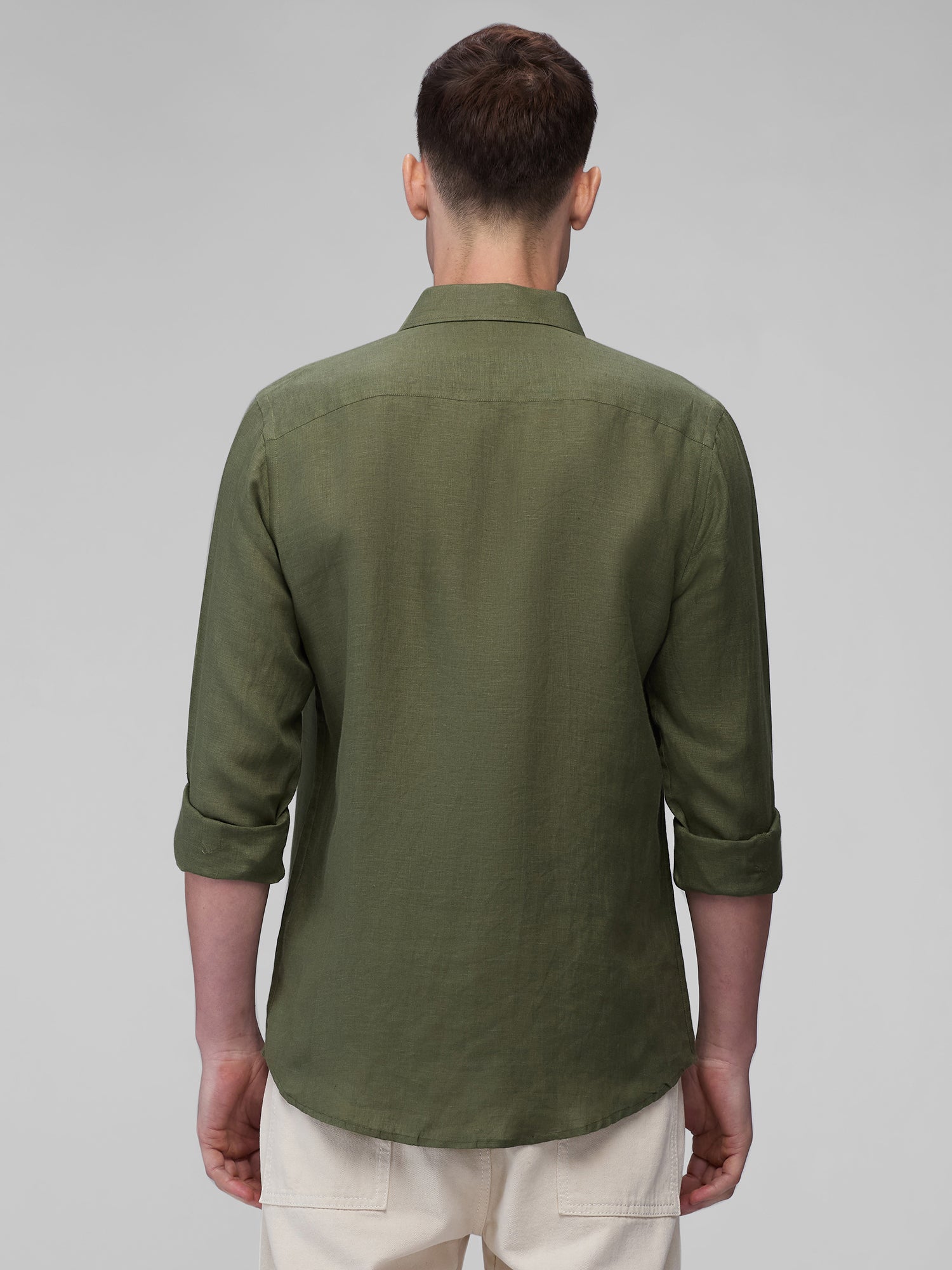 Forest Green 100% Pure Linen Classic