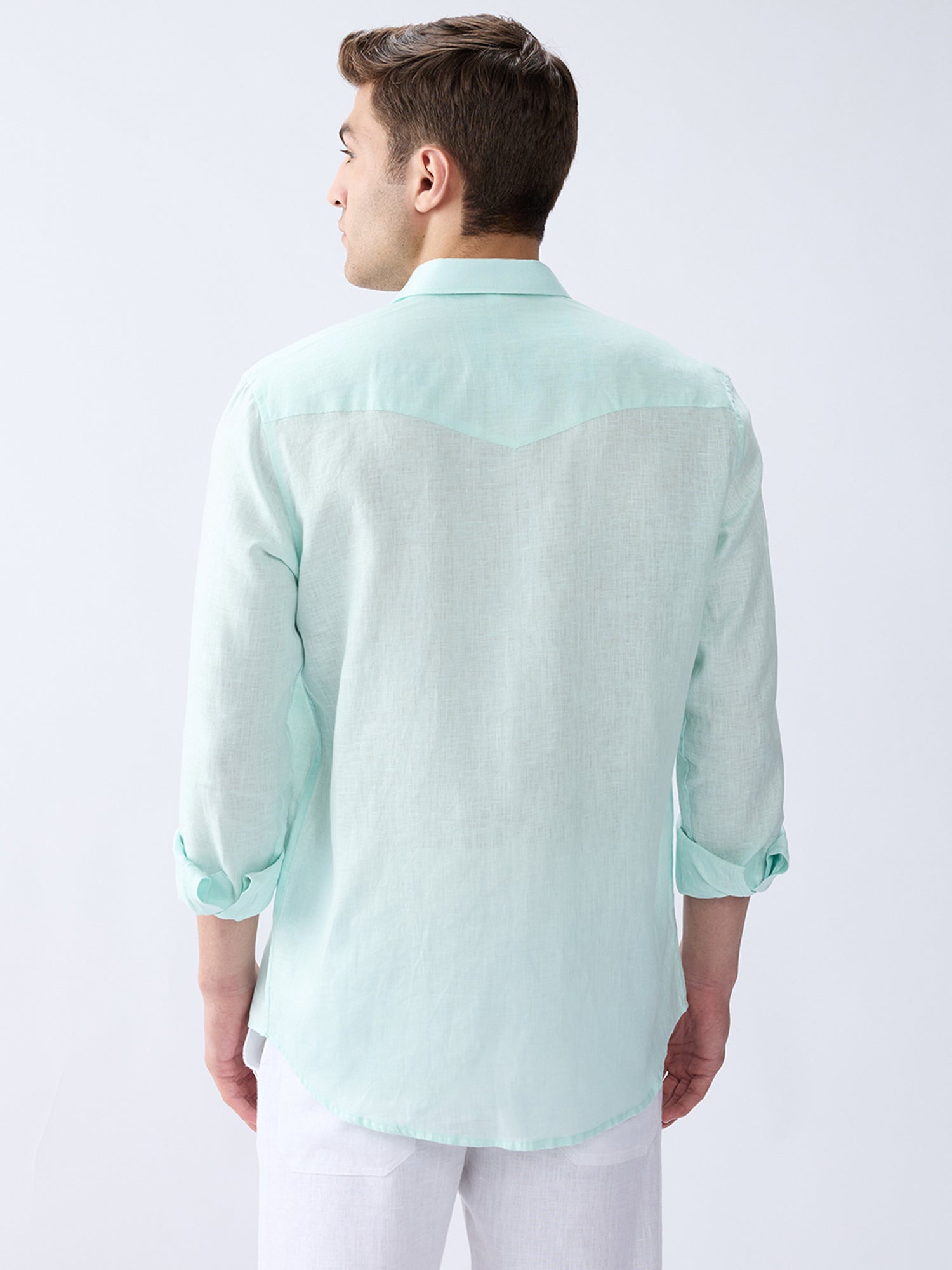 Aqua Mint 100% Pure Linen Safari