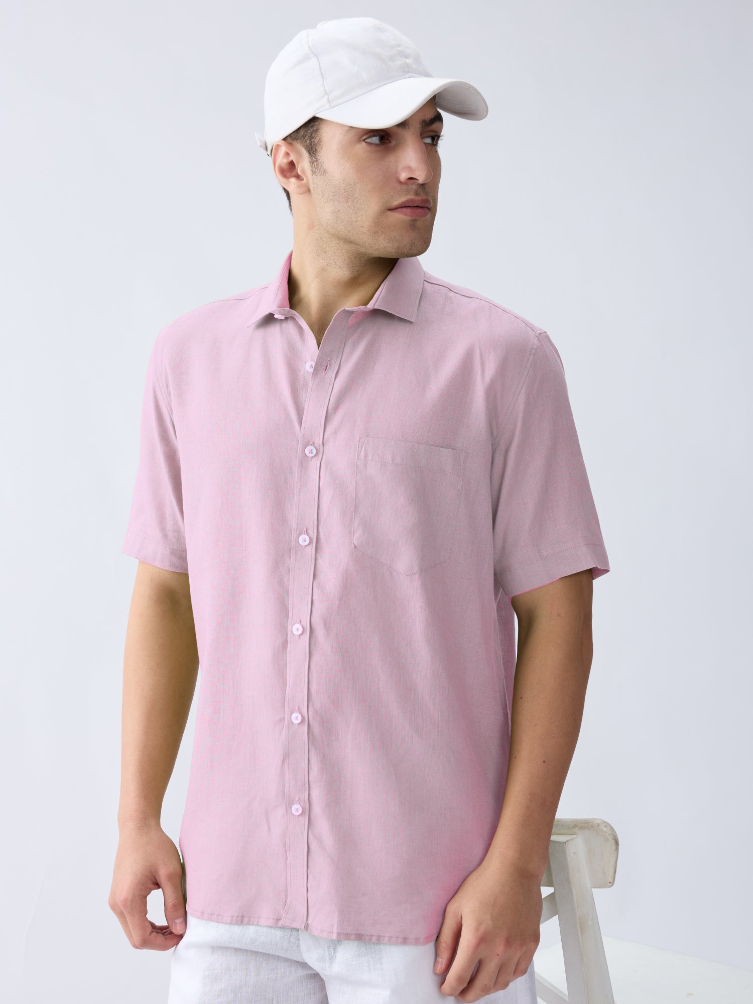 Lavender 100% Pure Linen Half Sleeve