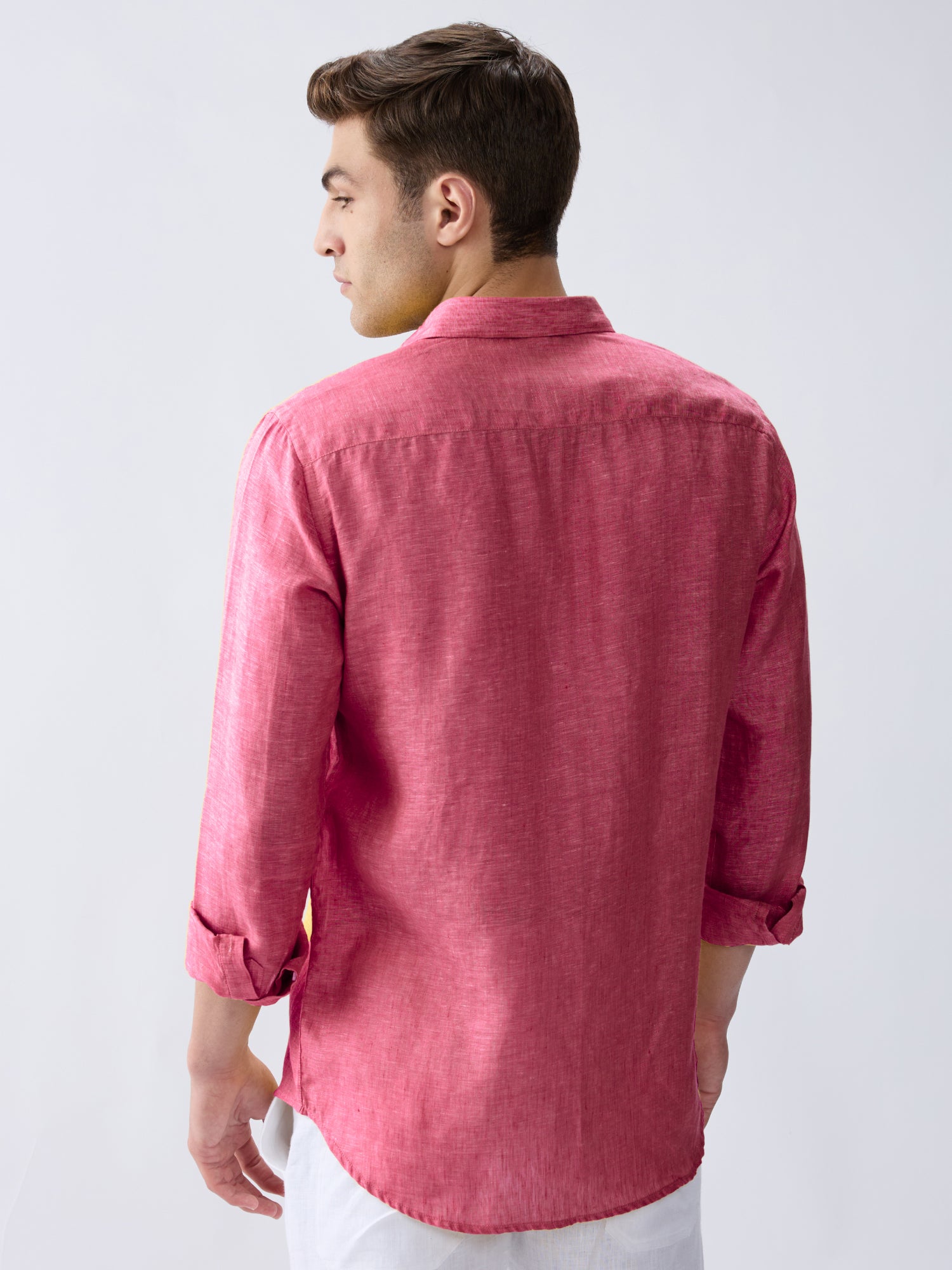 Terracotta Red 100% Pure Linen Shirt