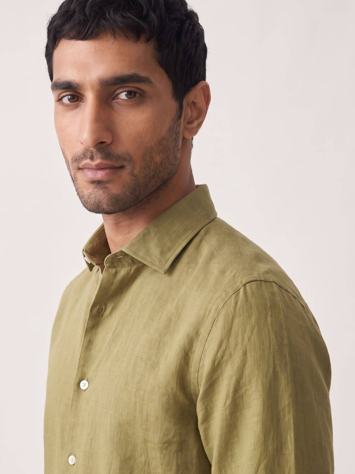 Moss Green 100% Pure Linen Shirt