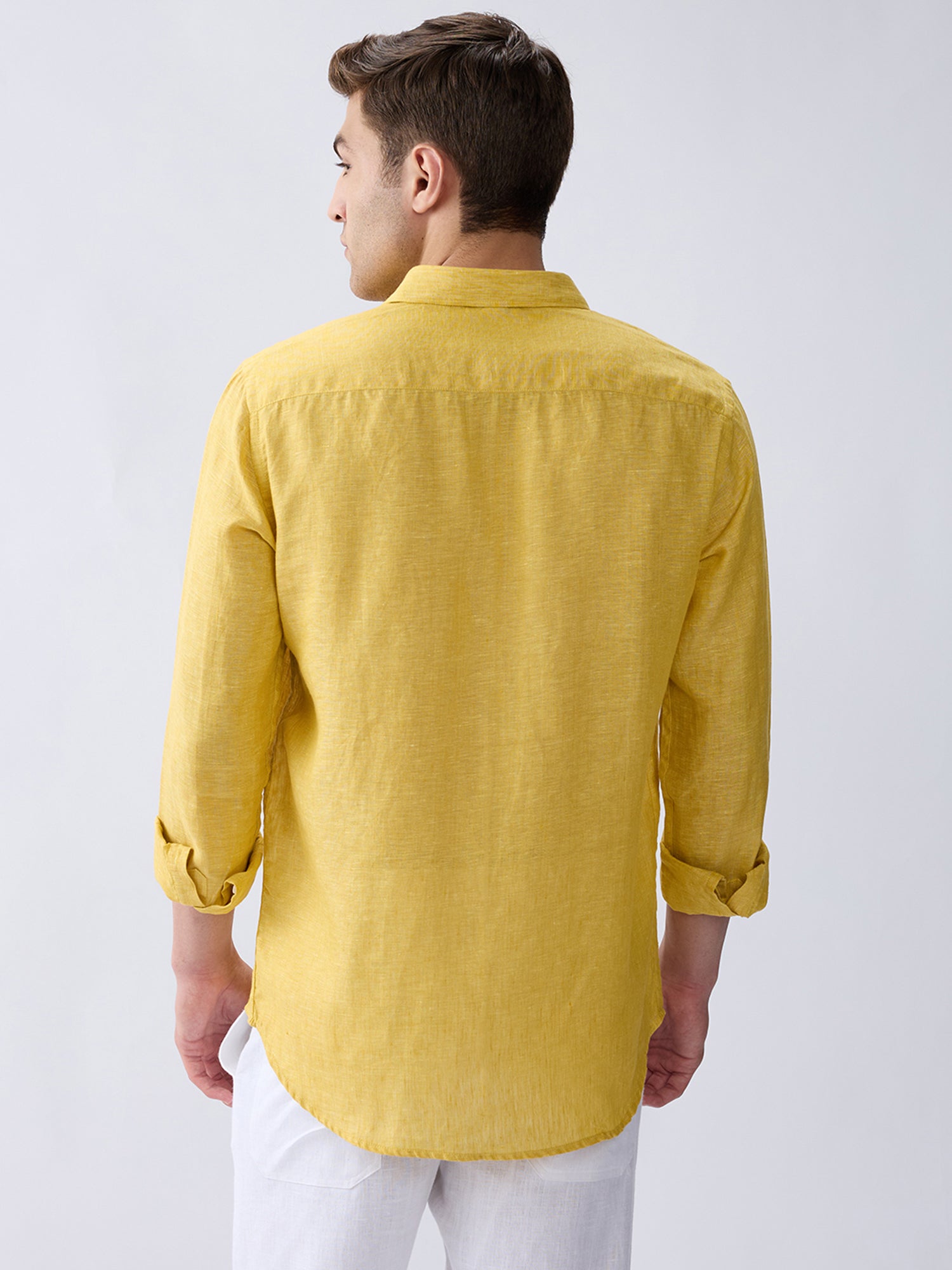 Mustard Yellow 100% Pure Linen Shirt