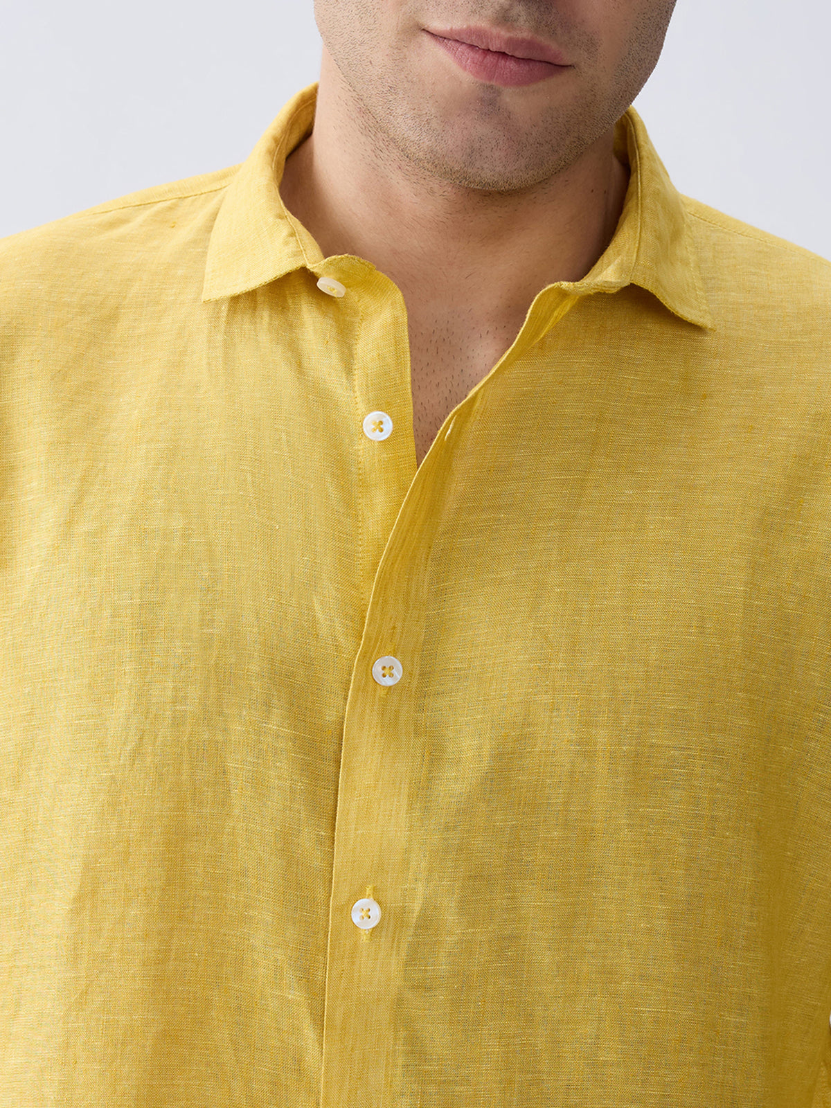 Mustard Yellow 100% Pure Linen Shirt