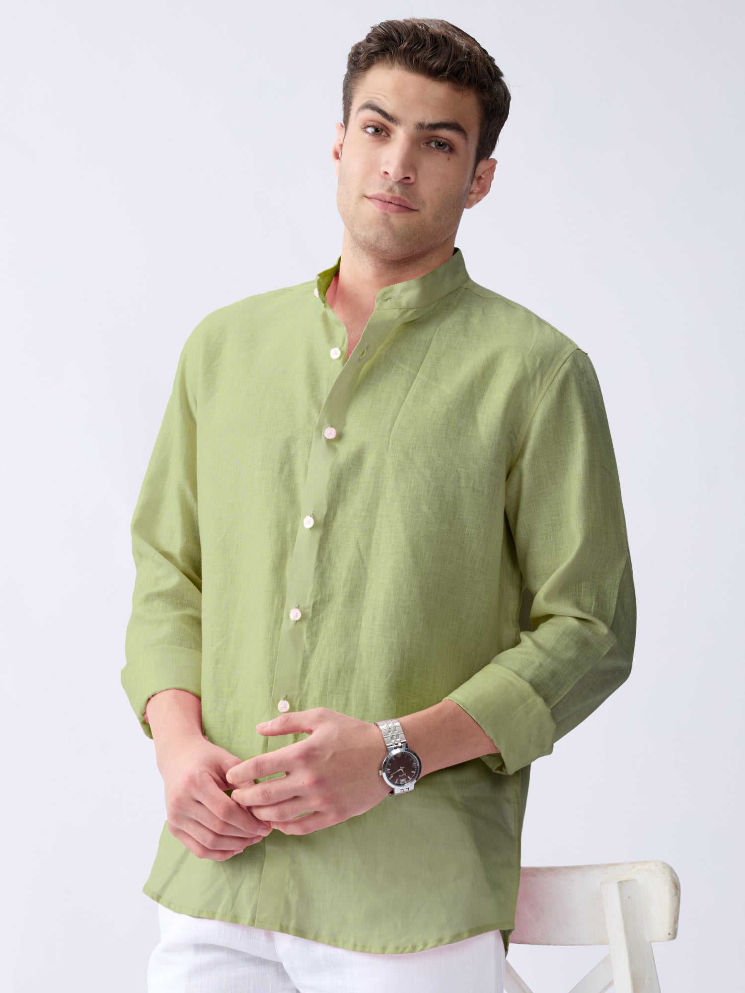 Green Mandarin 100% Pure Linen