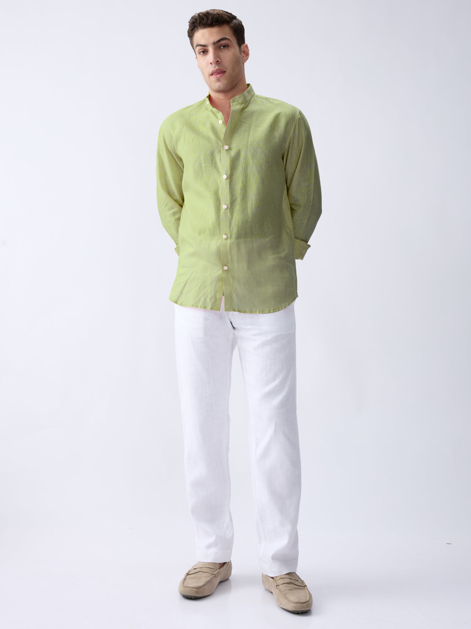 Green Mandarin 100% Pure Linen