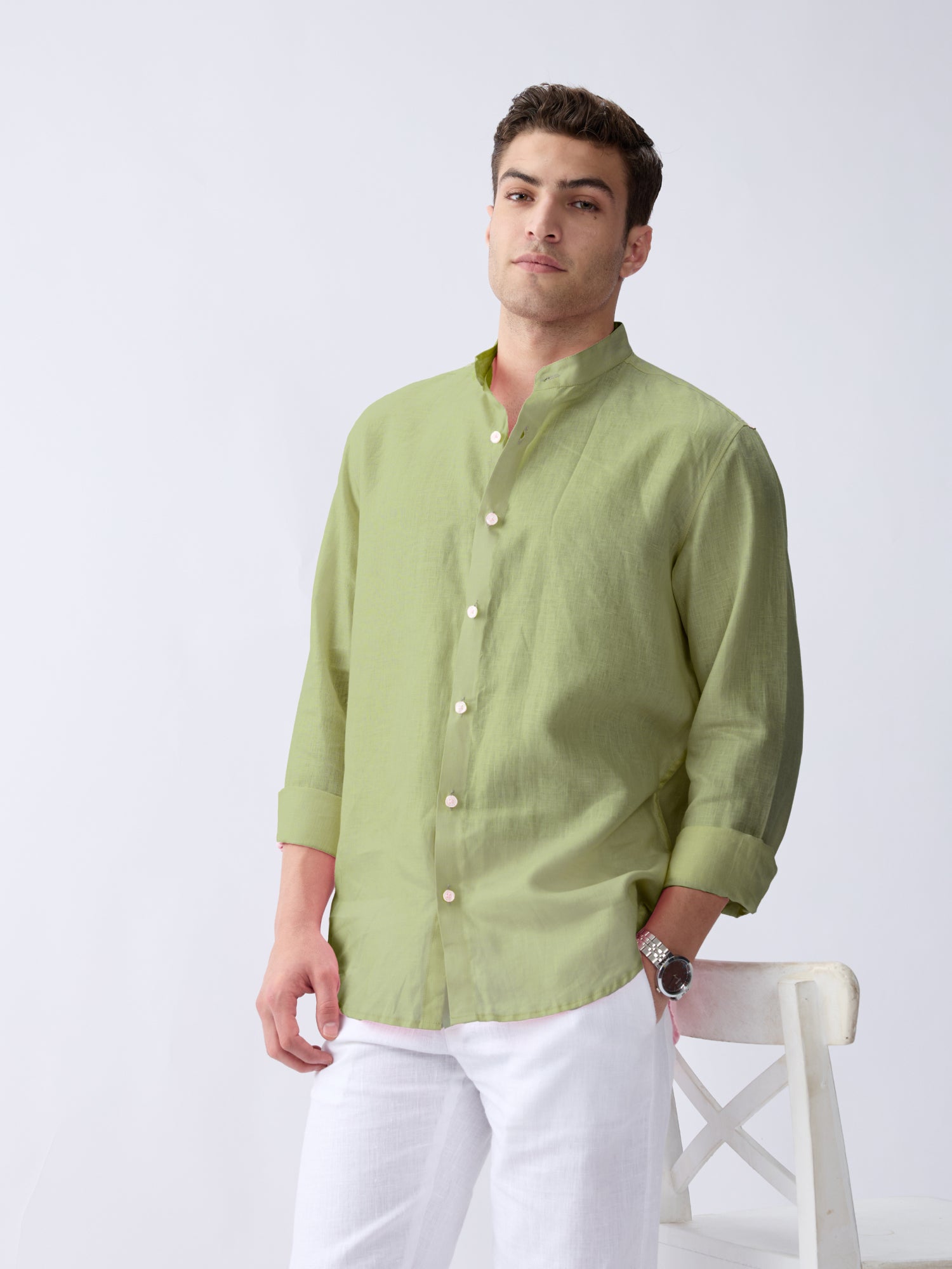 Green Mandarin 100% Pure Linen