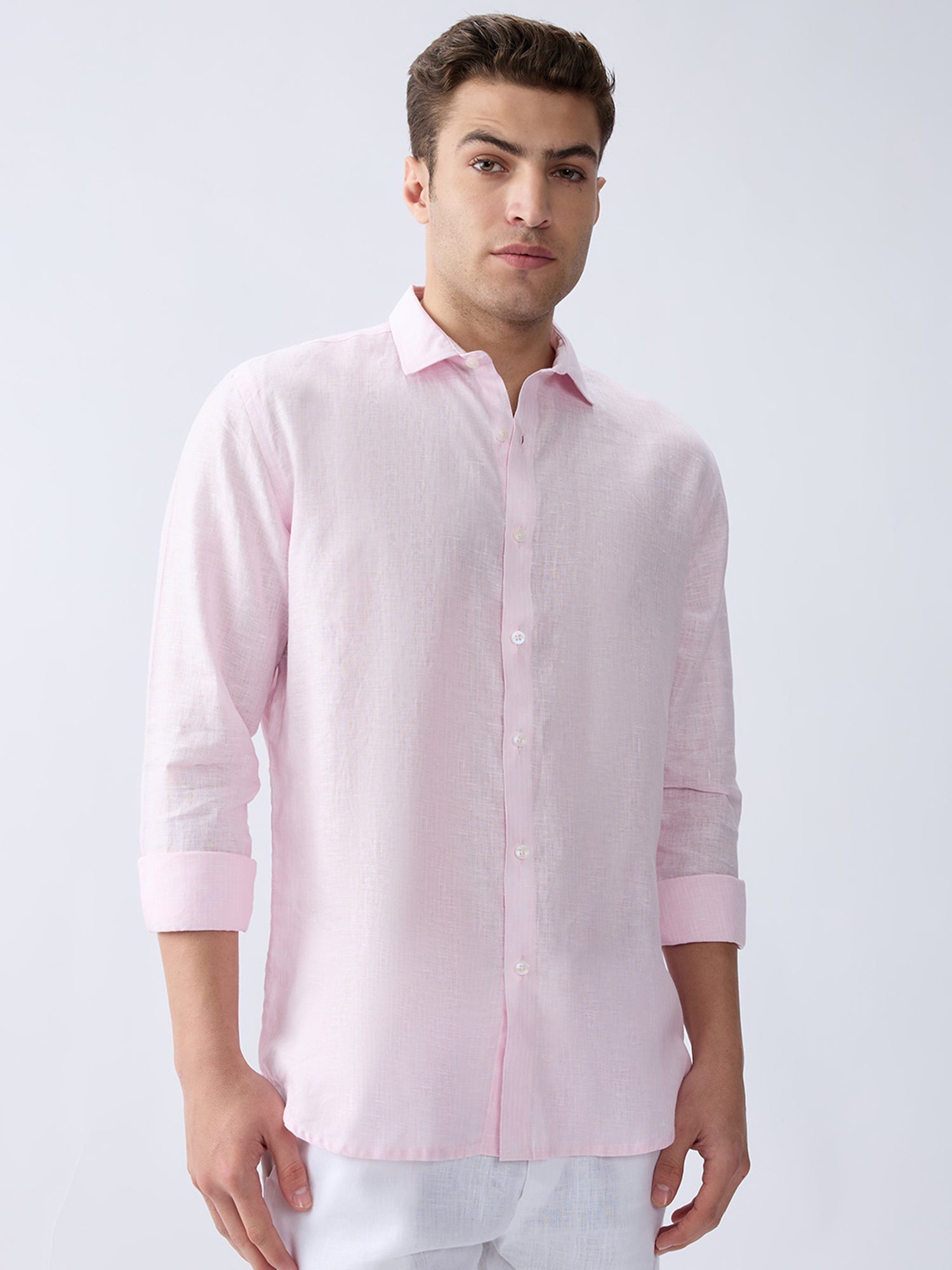 Pink Haze Luxe Striped 100% Pure Linen