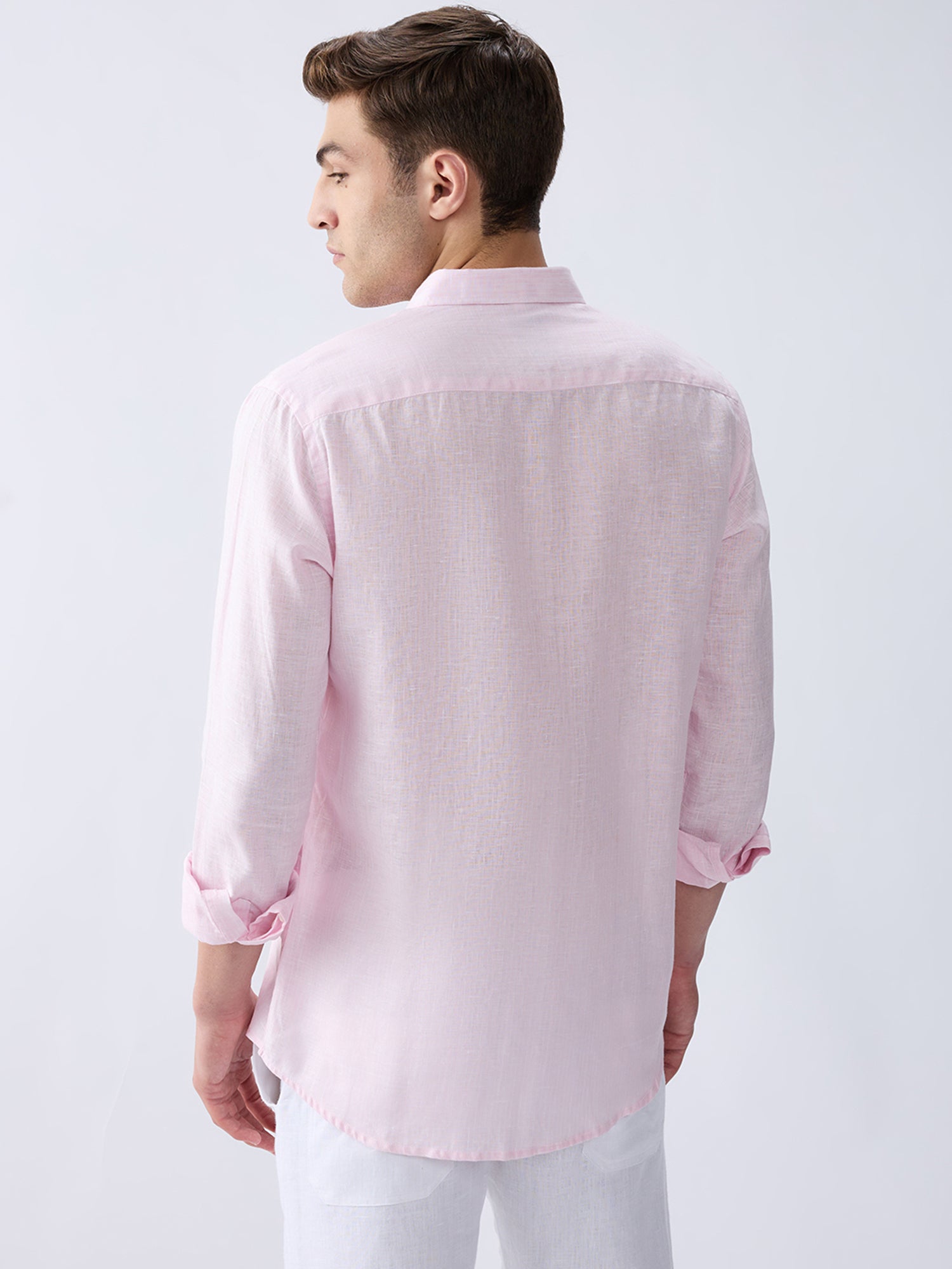 Pink Haze Luxe Striped 100% Pure Linen