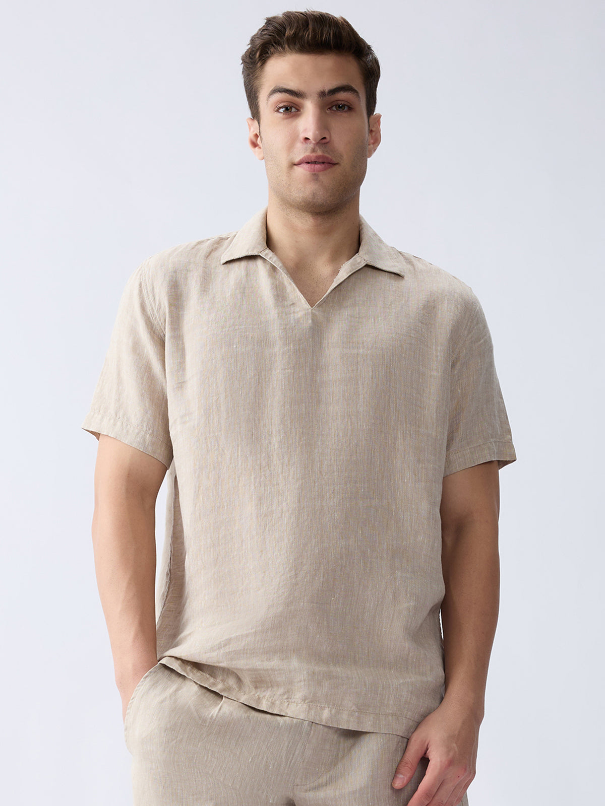 Origin | Beige Polo 100% Pure Linen