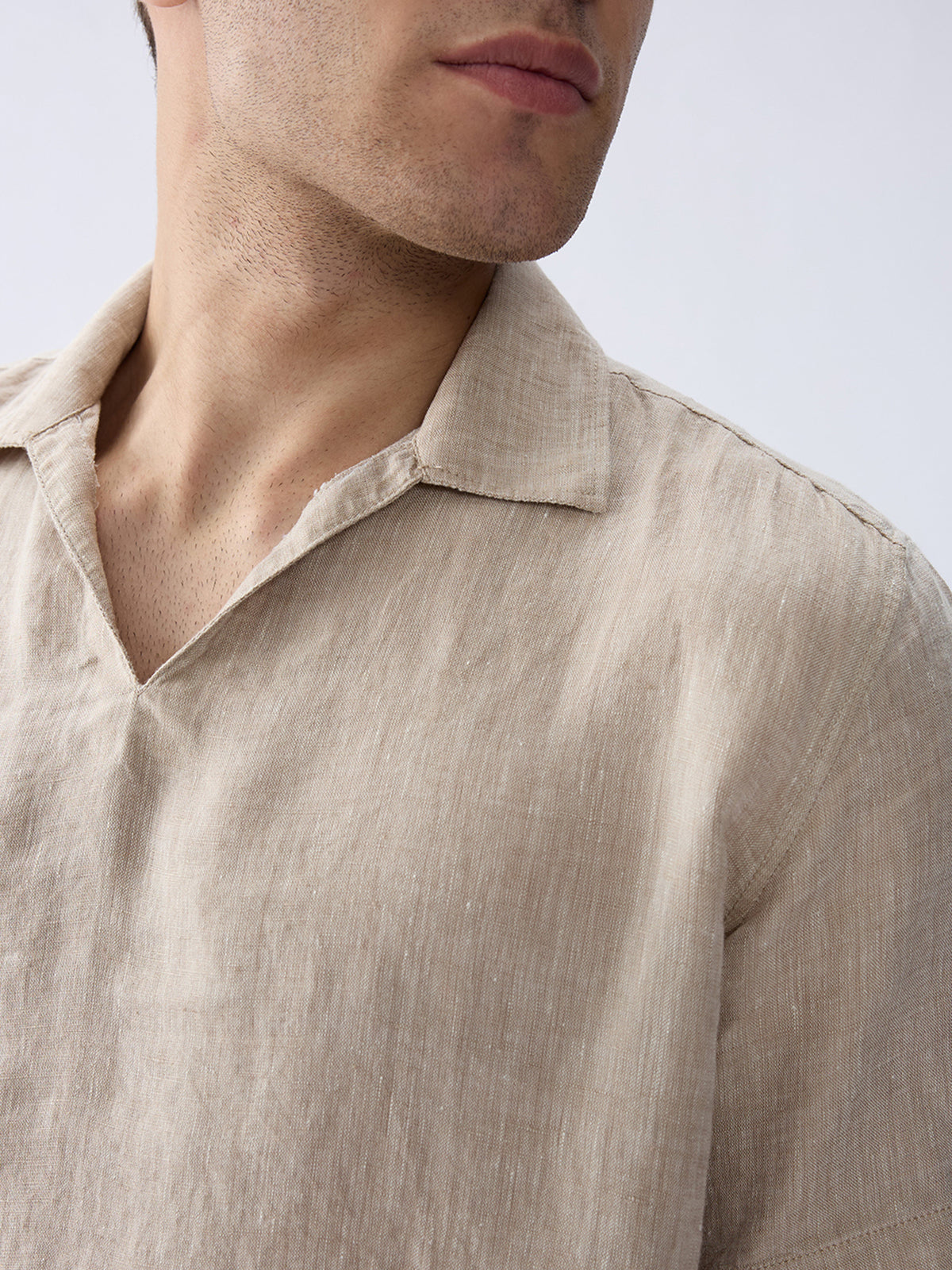 Origin | Beige Polo 100% Pure Linen