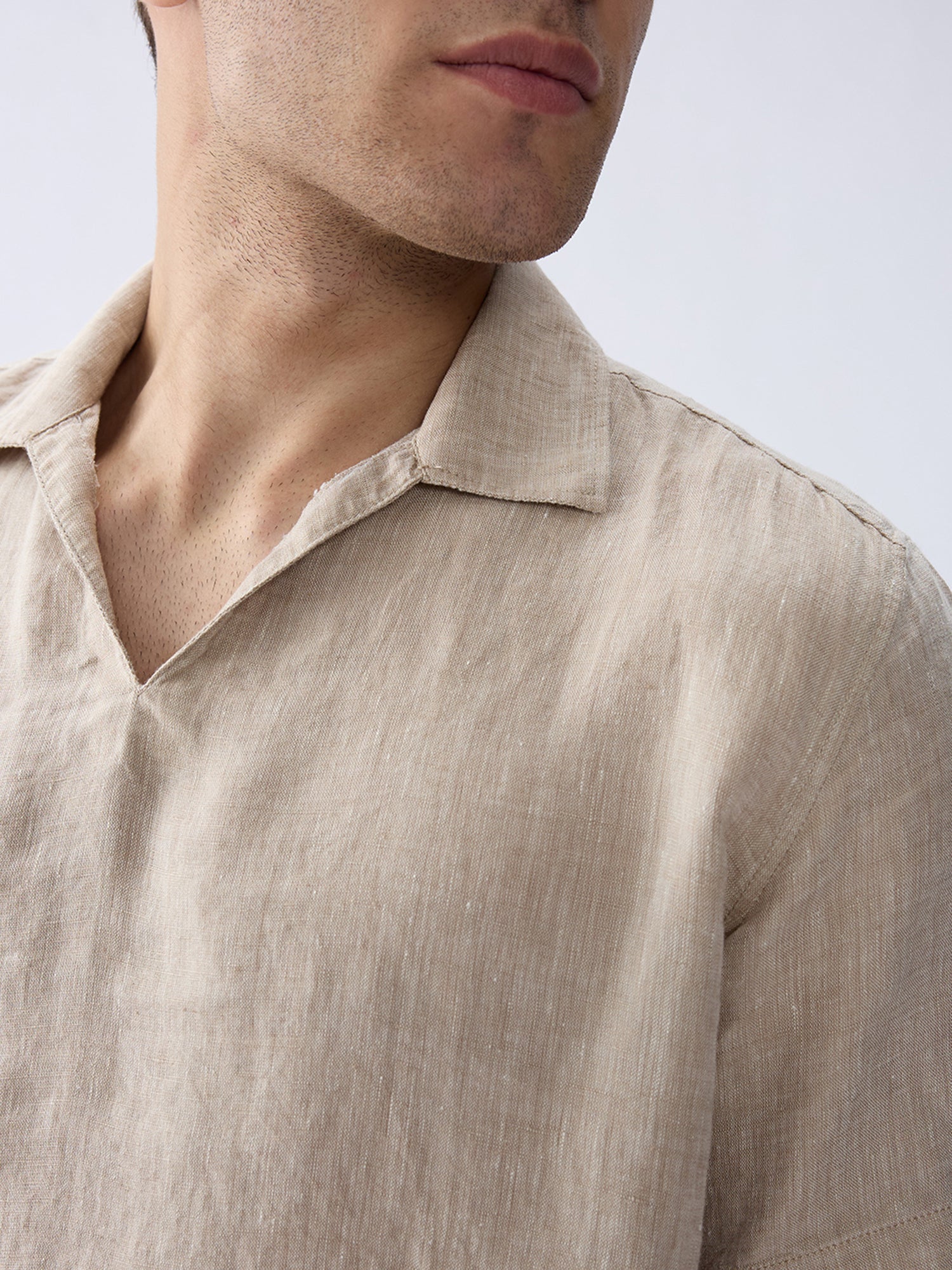 Origin | Beige Polo 100% Pure Linen