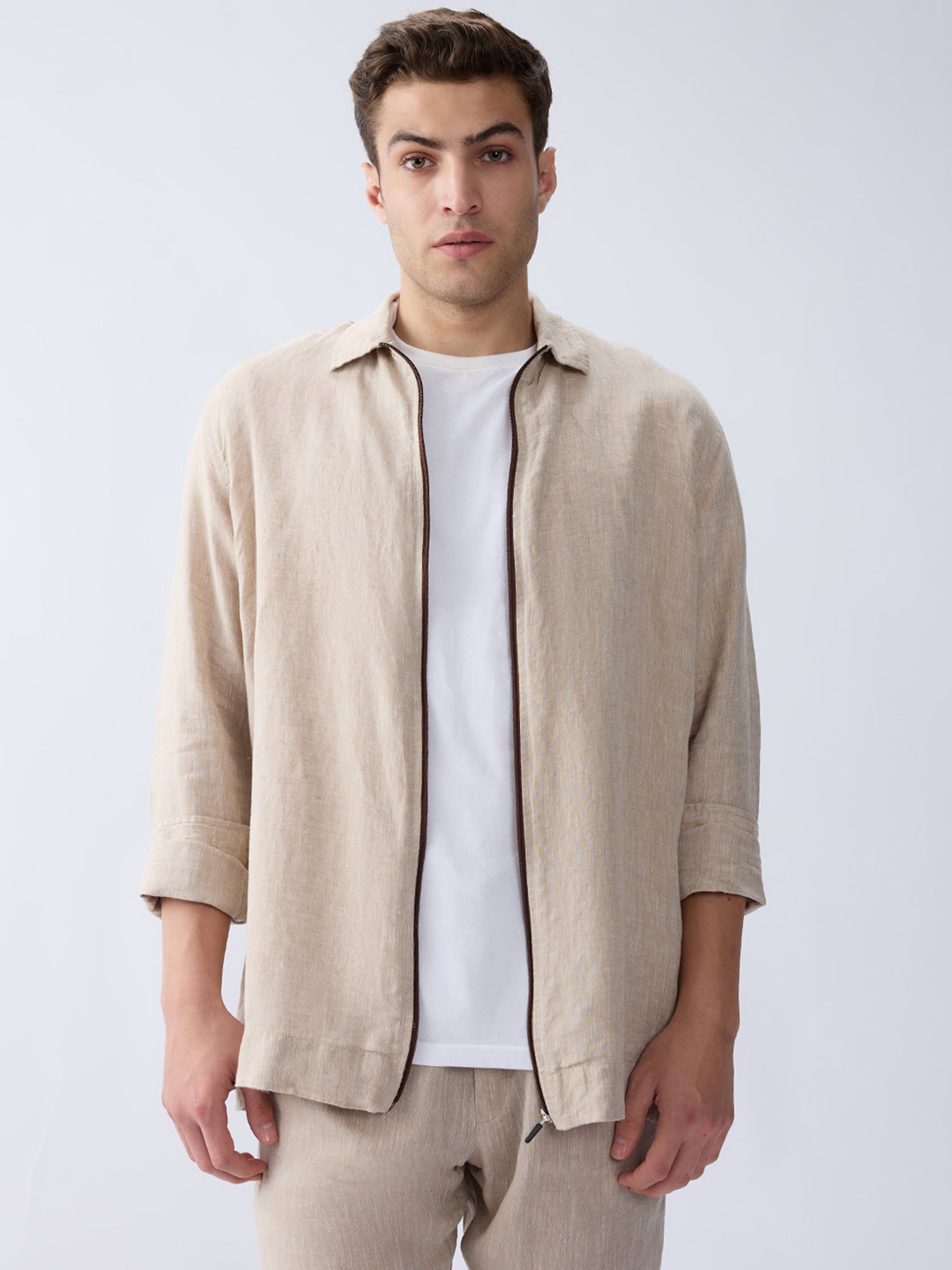 Origin | Beige Zipper 100% Pure Linen