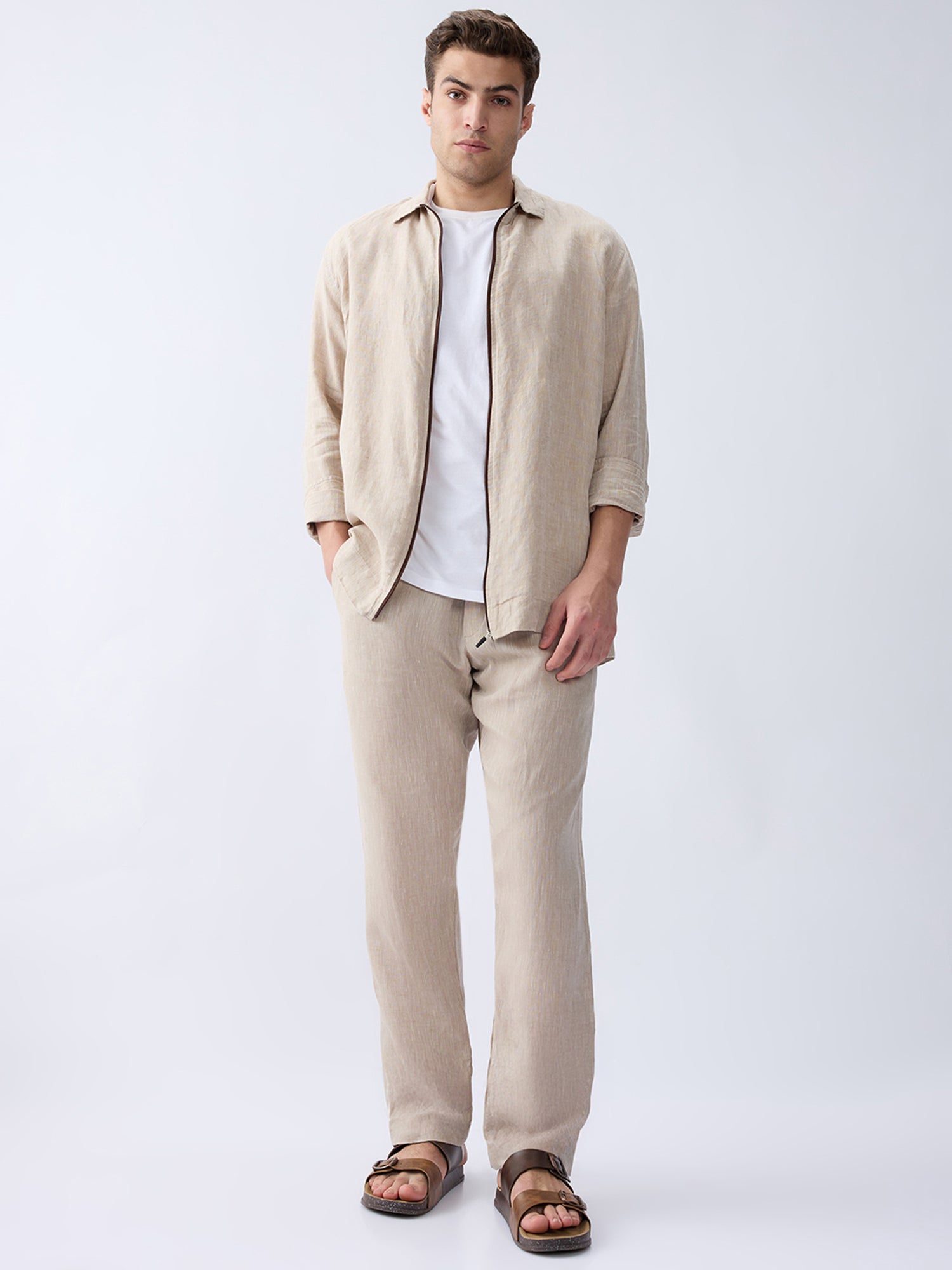 Origin | Beige Zipper 100% Pure Linen