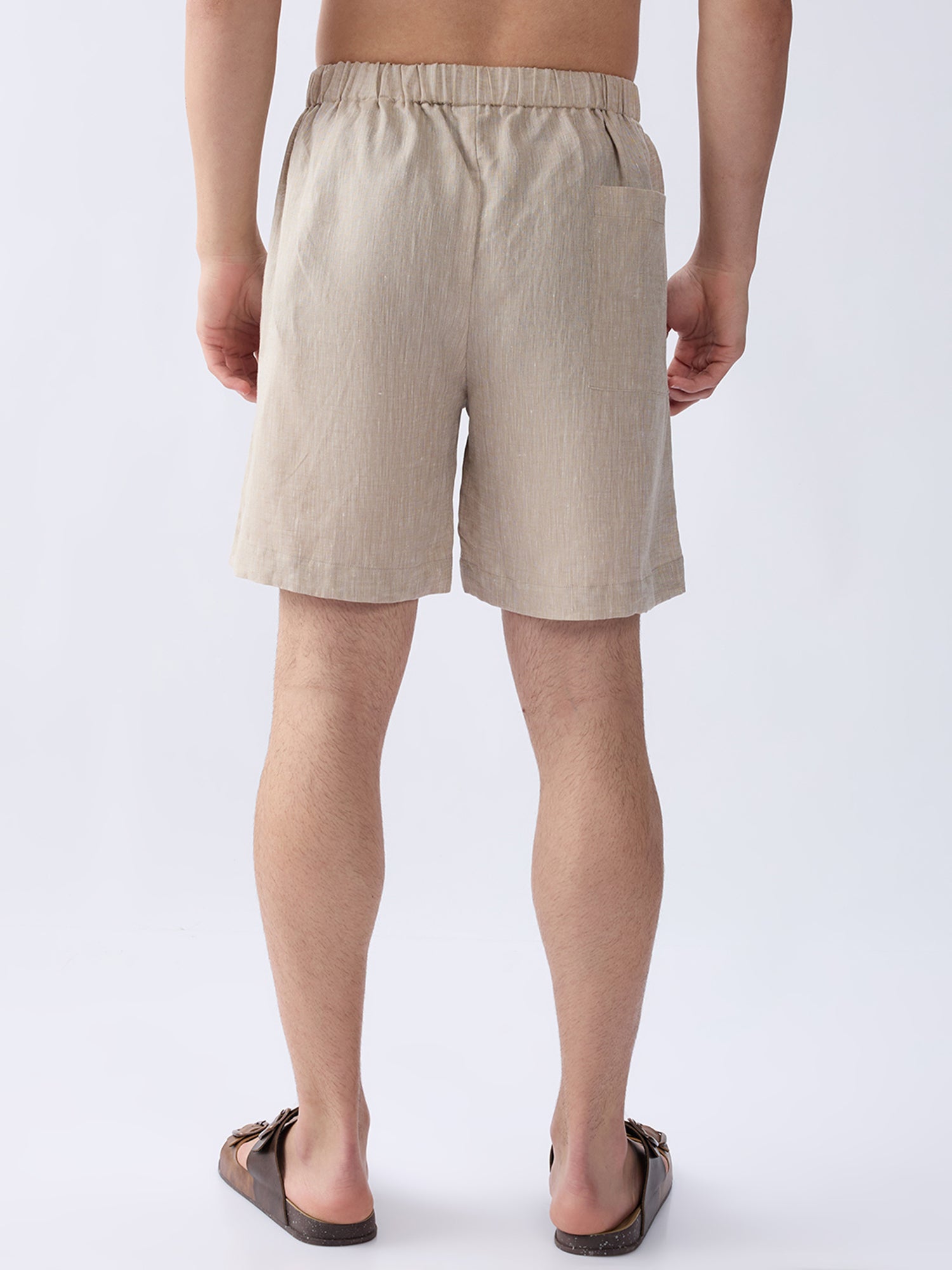 Origin | Beige Relaxed 100% Pure Linen Shorts