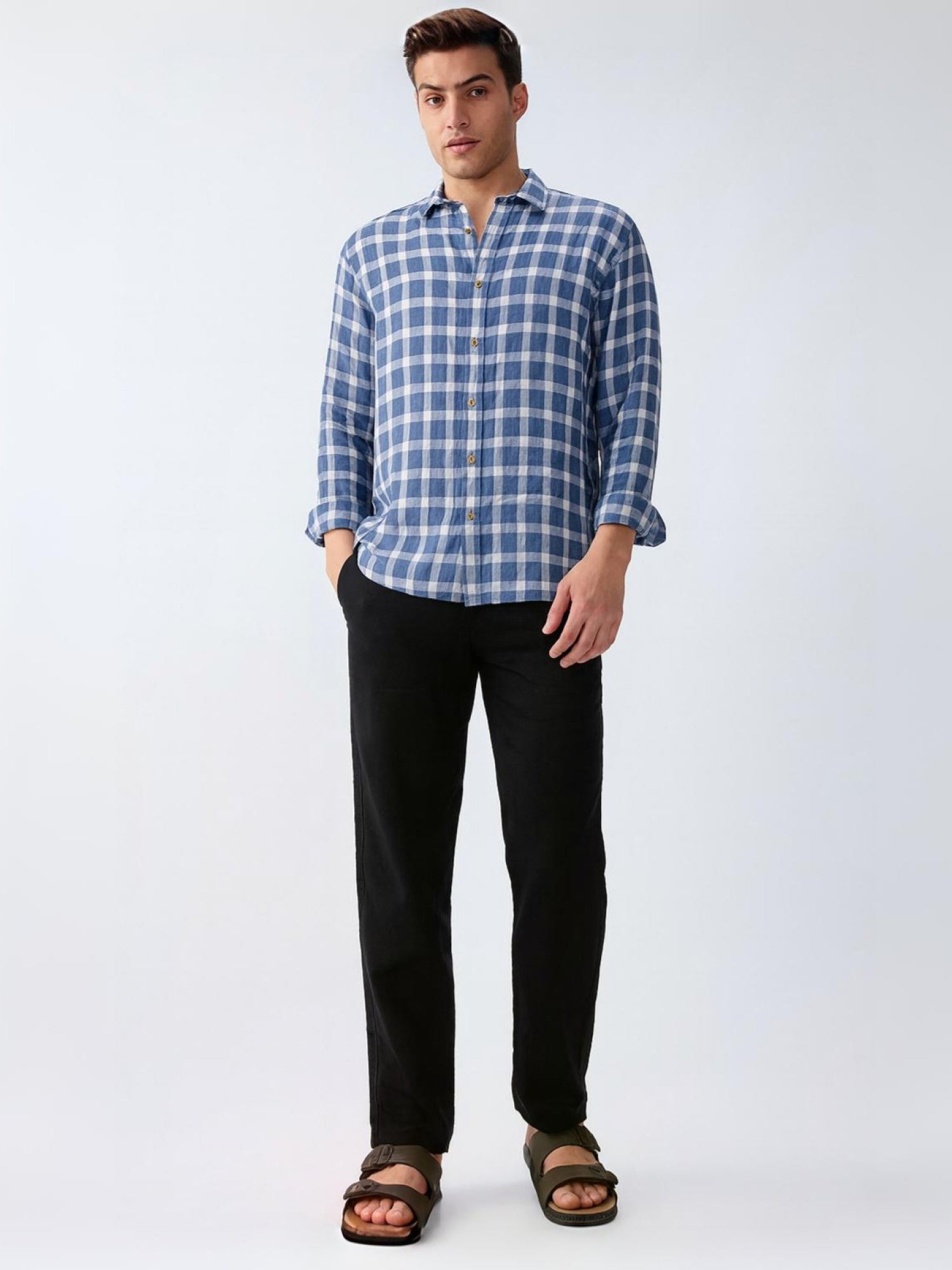 Black 100% Pure Linen Everyday Pants