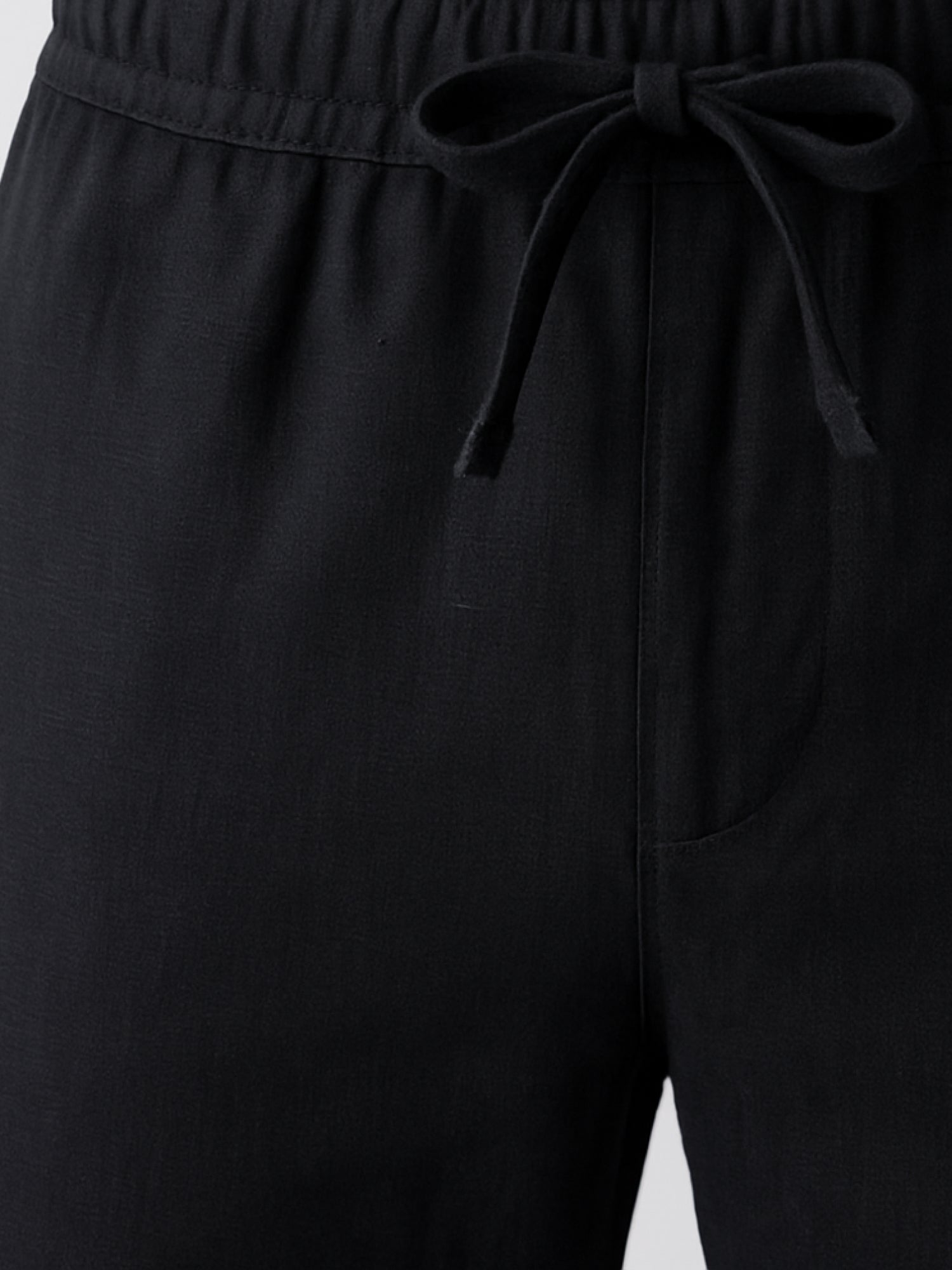 Black 100% Pure Linen Everyday Pants