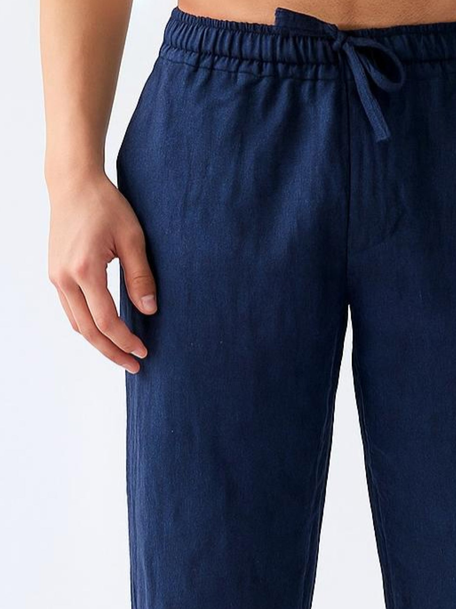 Navy 100% Pure Linen Everyday Pants