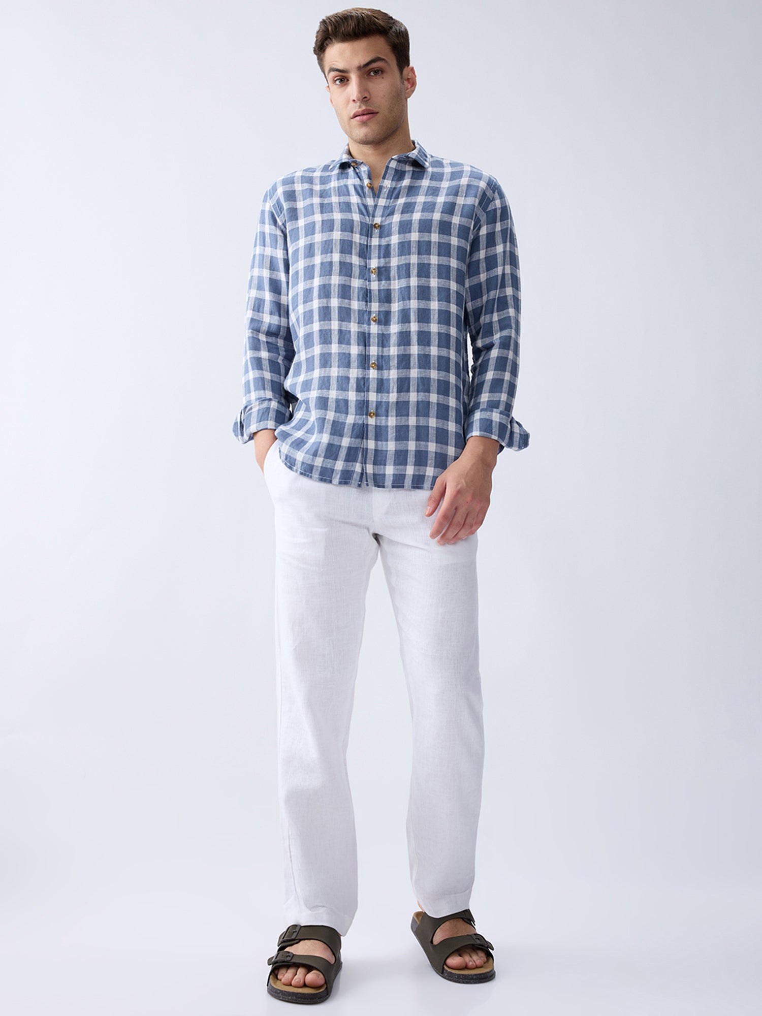 White 100% Pure Linen Everyday Pants