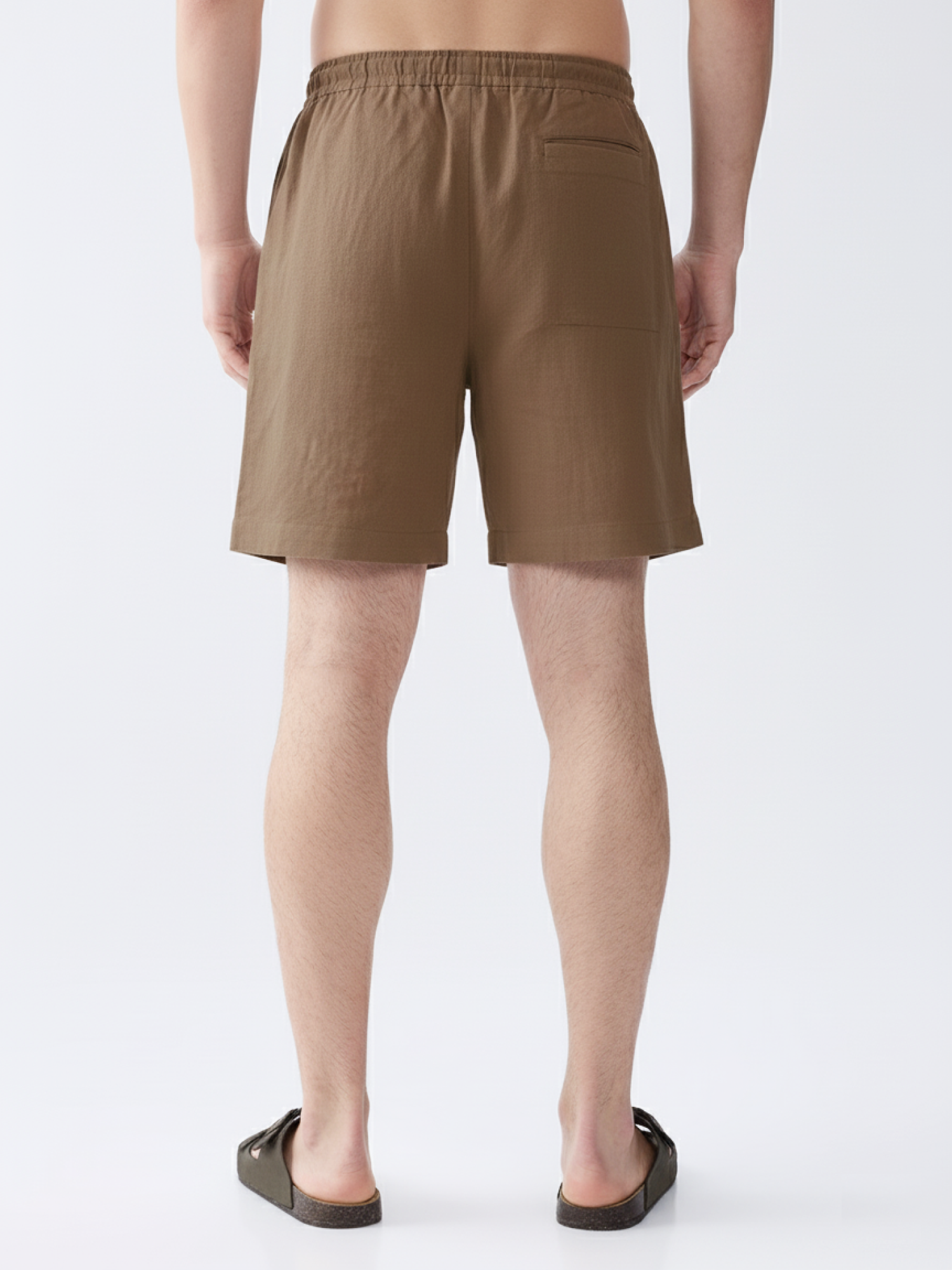 Earth Brown 100% Pure Linen Relaxed Shorts