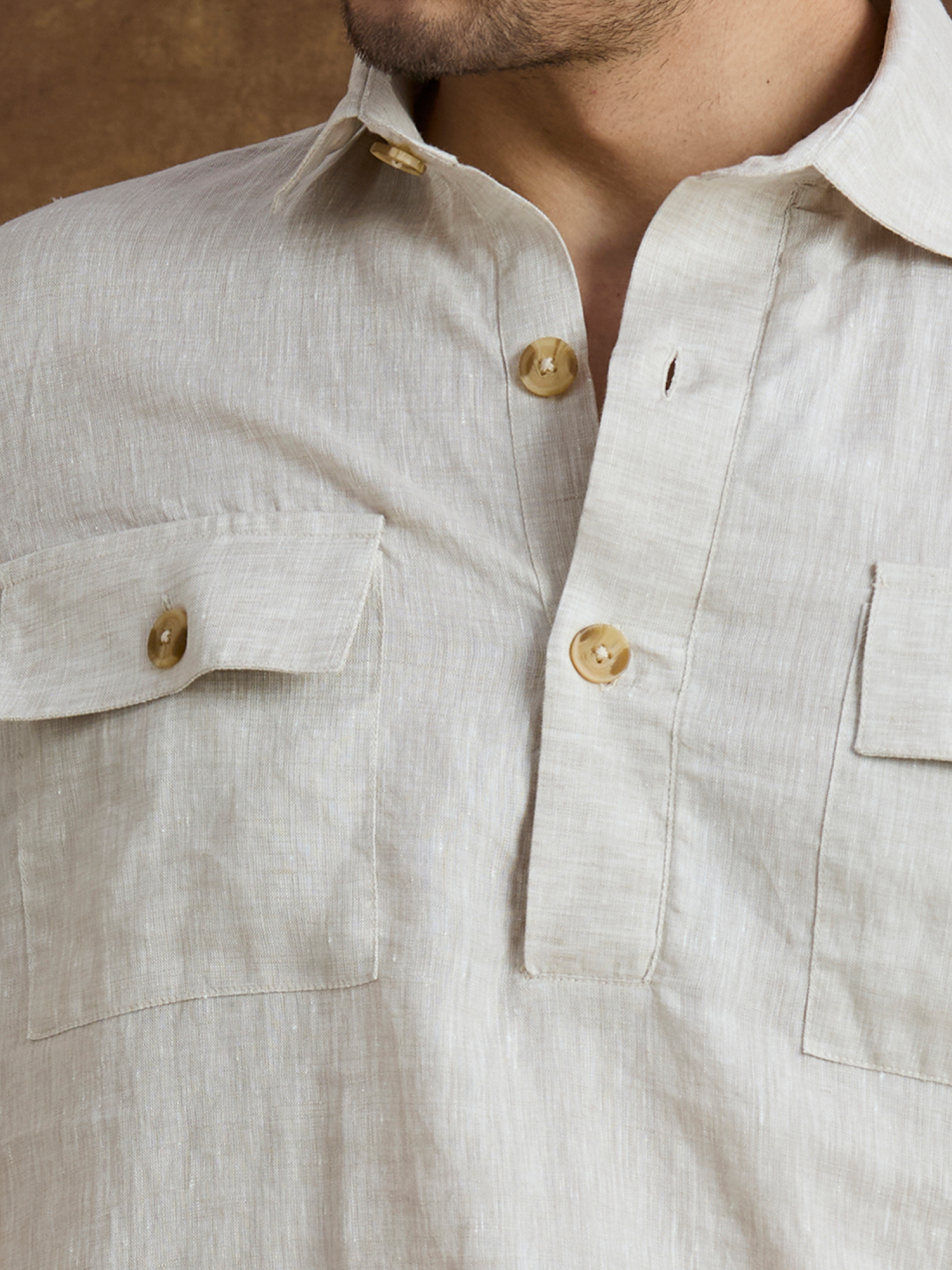 Arka | 100% Pure Linen Beige Kurta Set