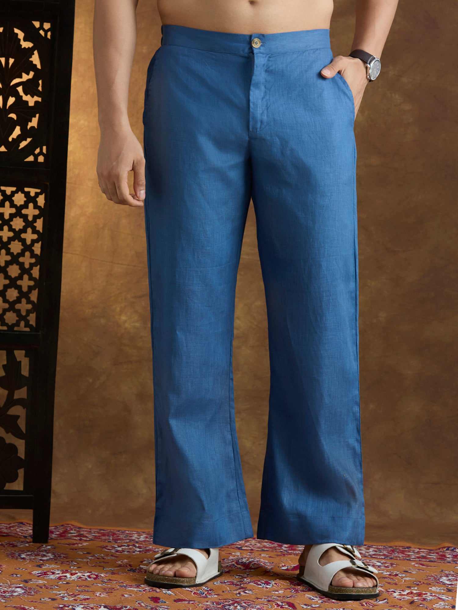 Arka | 100% Pure Linen Blue Kurta Set