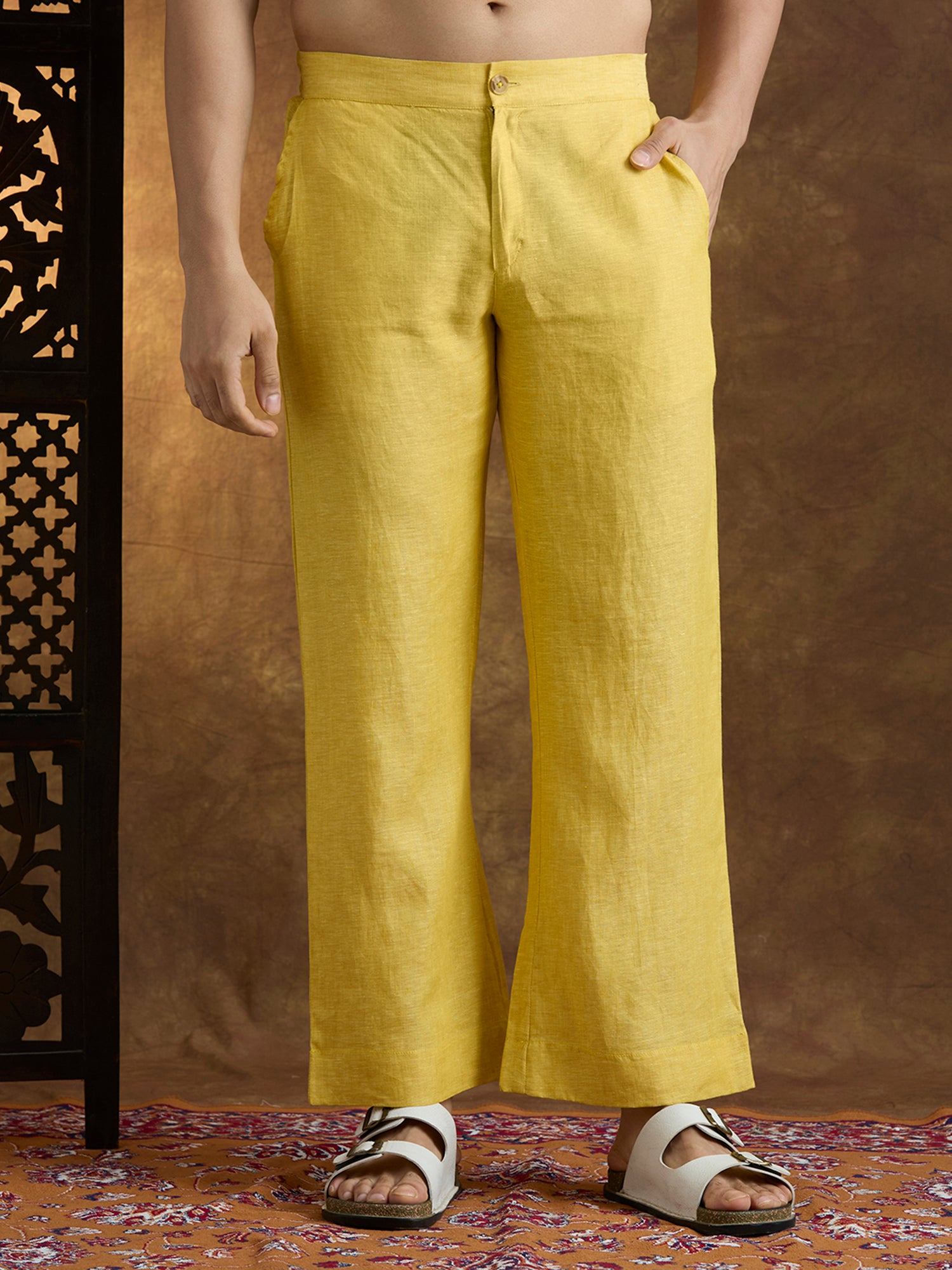 Arka | 100% Pure Linen Mustard Kurta Set