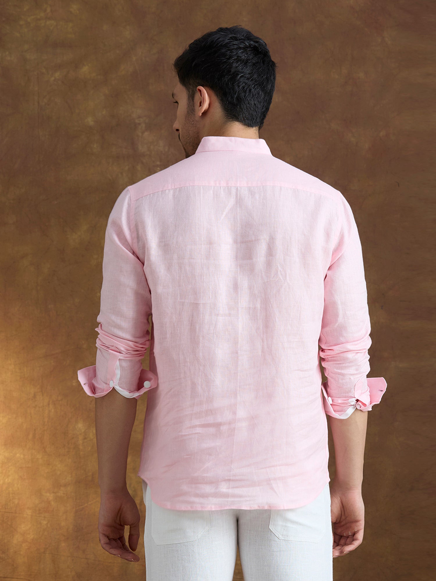 Vaayu | 100% Pure Linen Pink Short Kurta