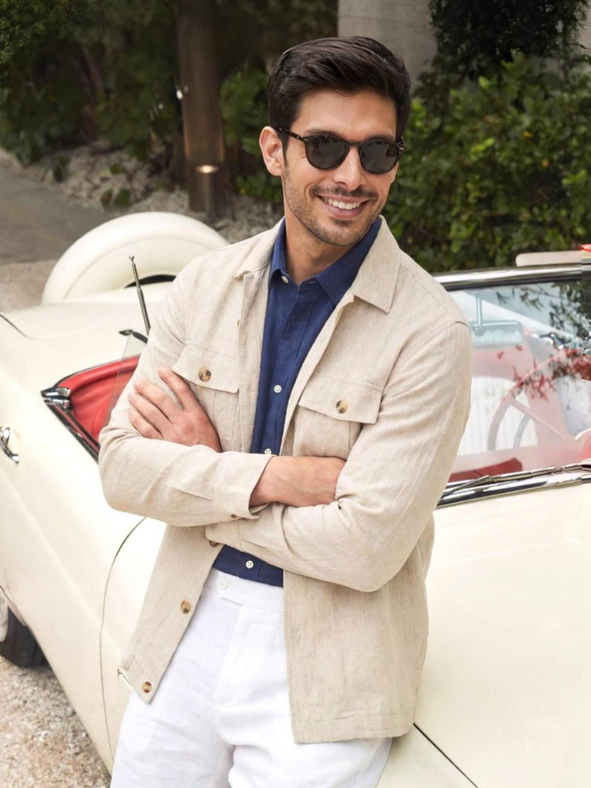 Beige 100% Pure Linen Jacket