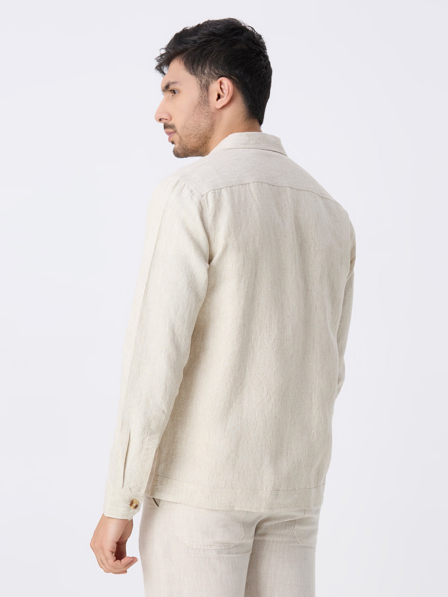 Beige 100% Pure Linen Jacket