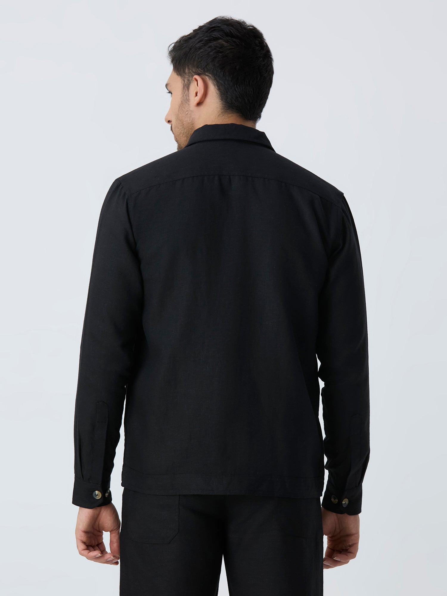 Black 100% Pure Linen Jacket