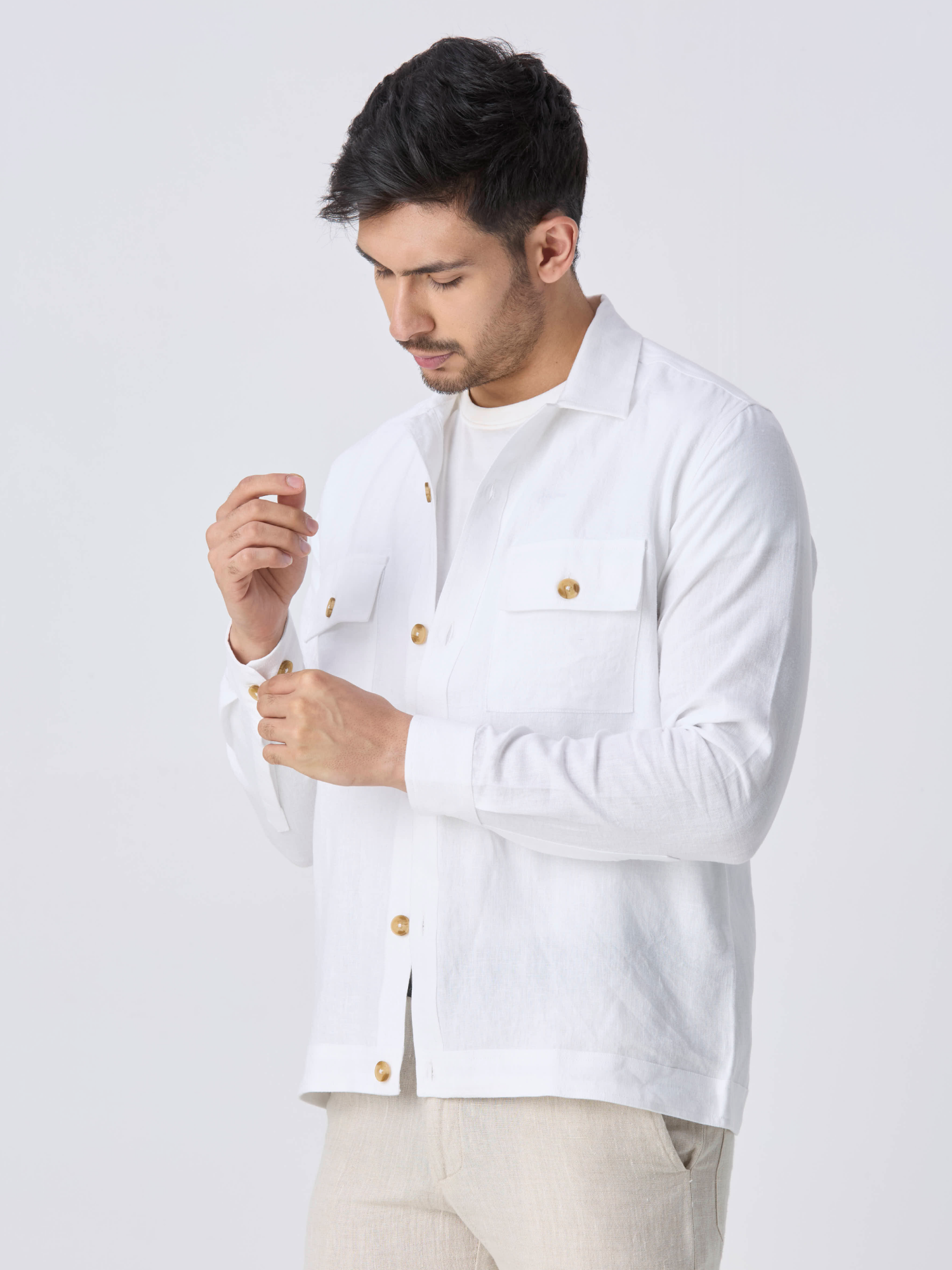 White 100% Pure Linen Jacket