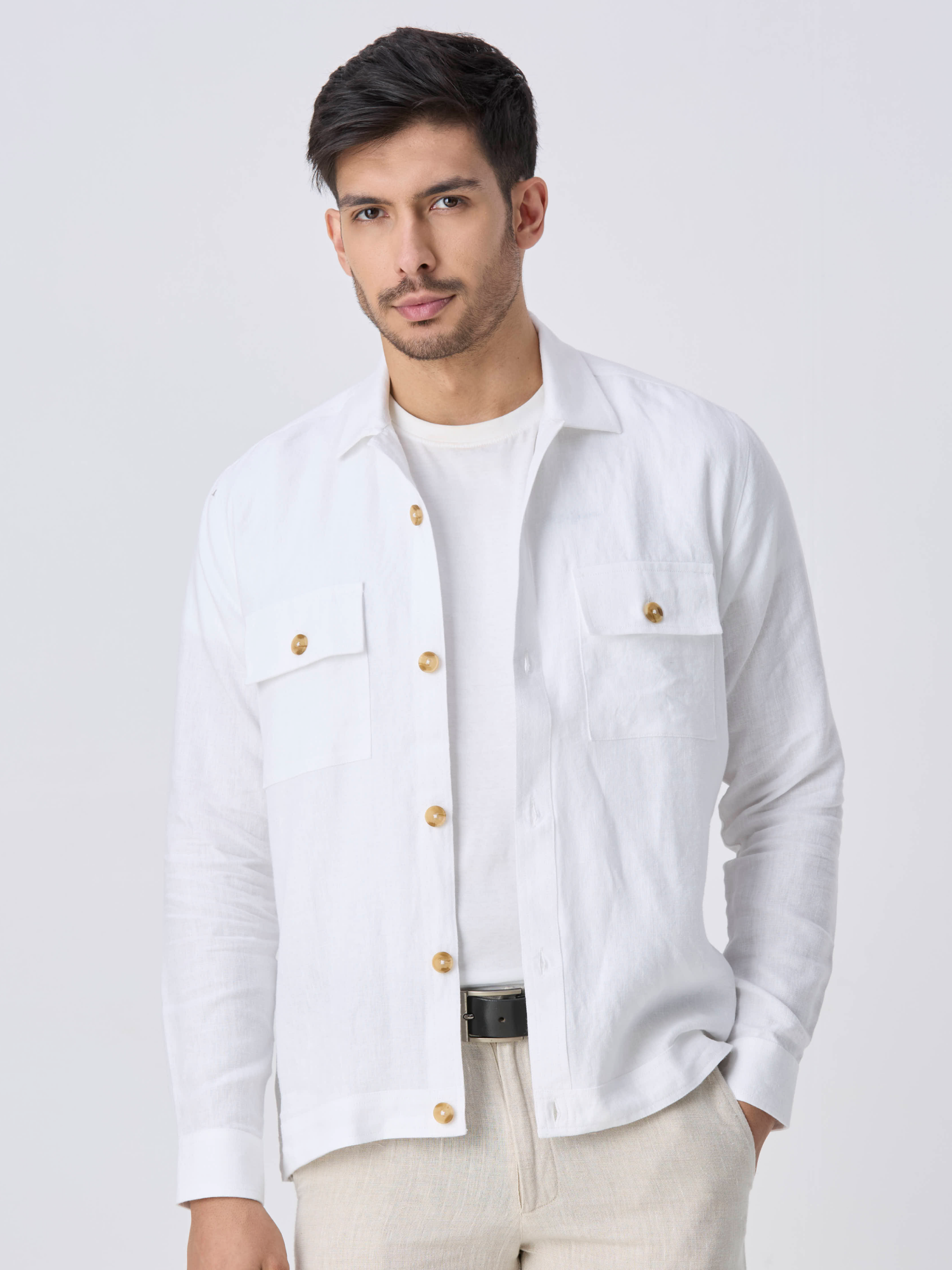 White 100% Pure Linen Jacket