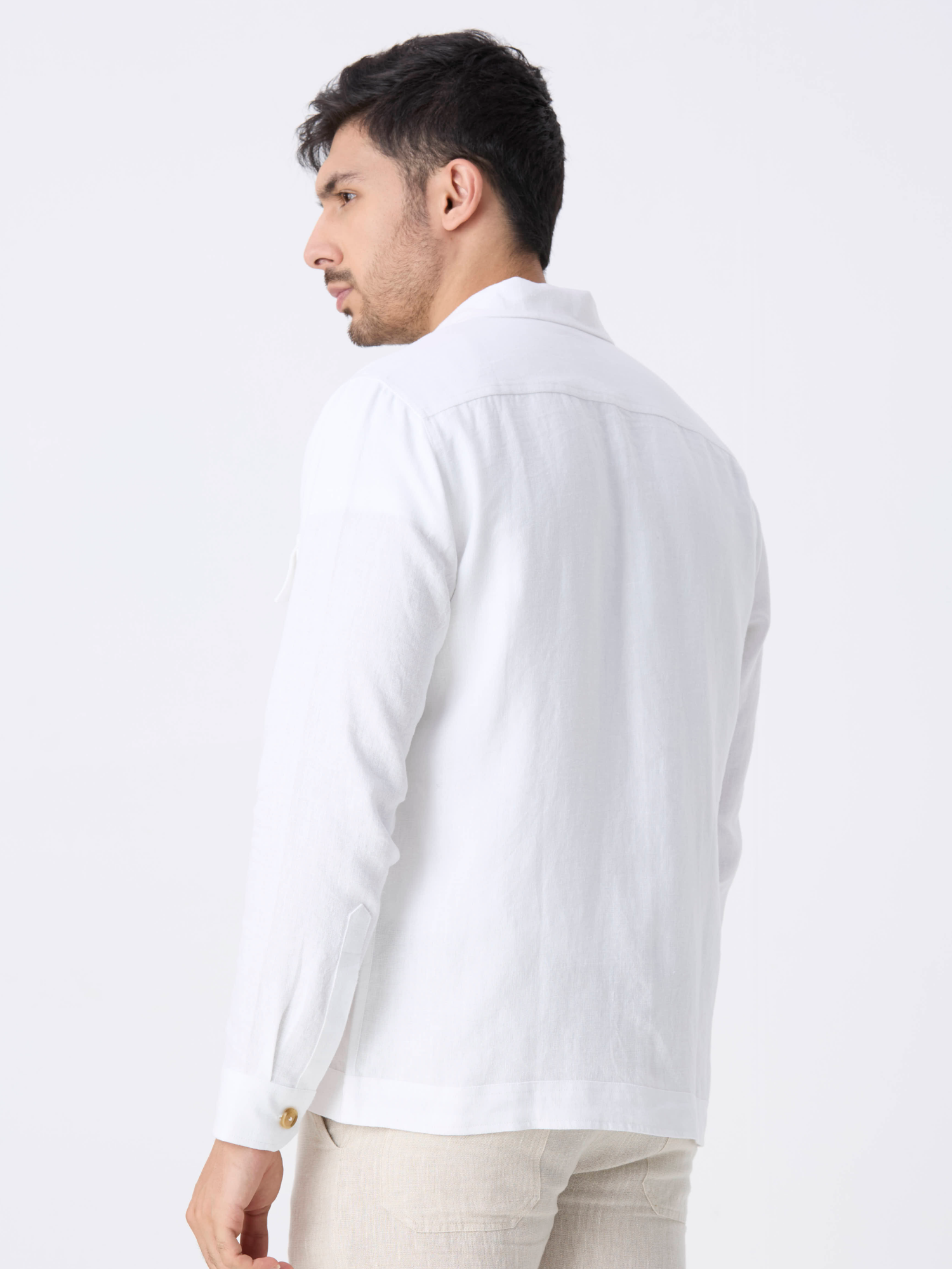White 100% Pure Linen Jacket
