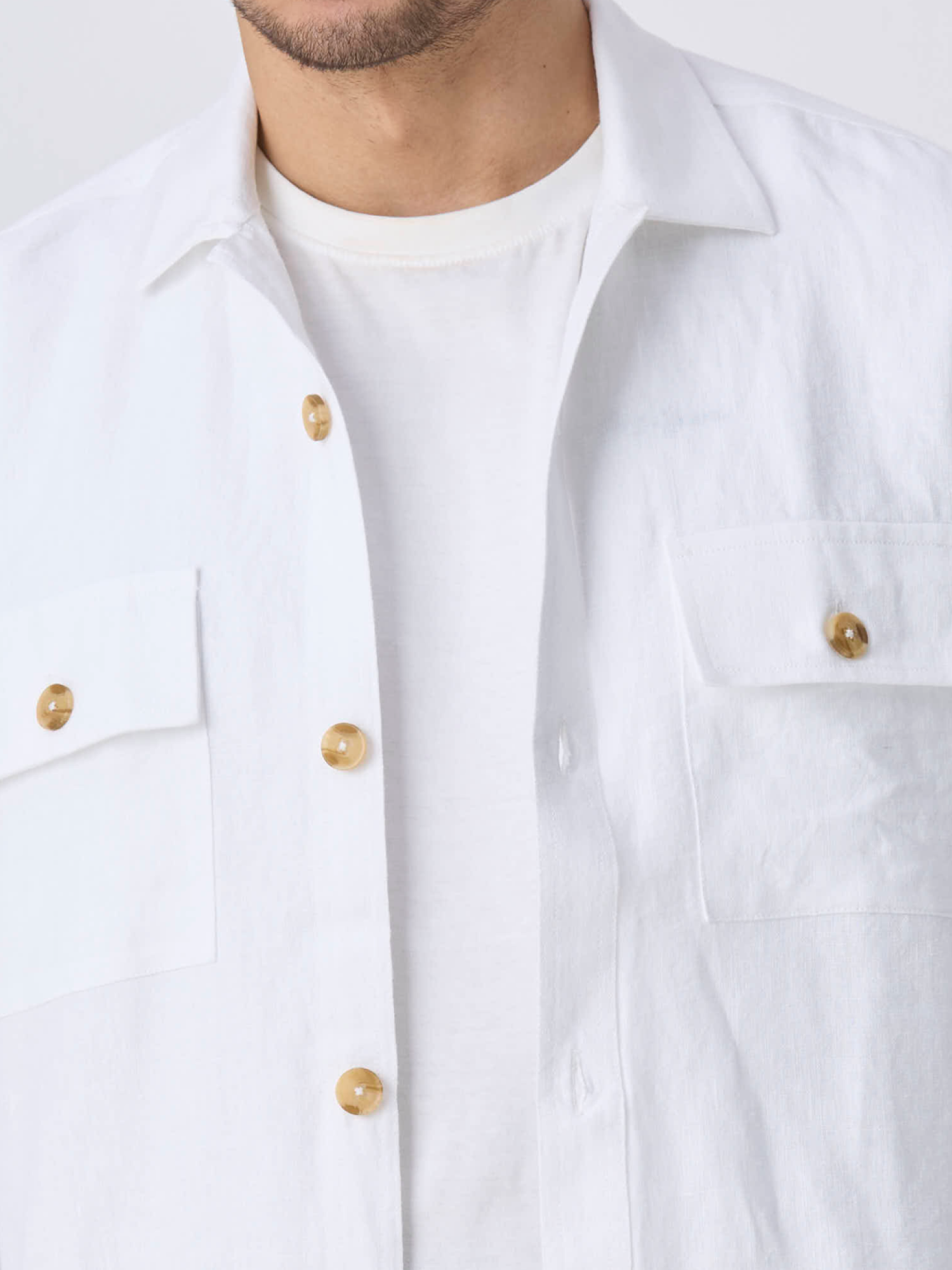 White 100% Pure Linen Jacket