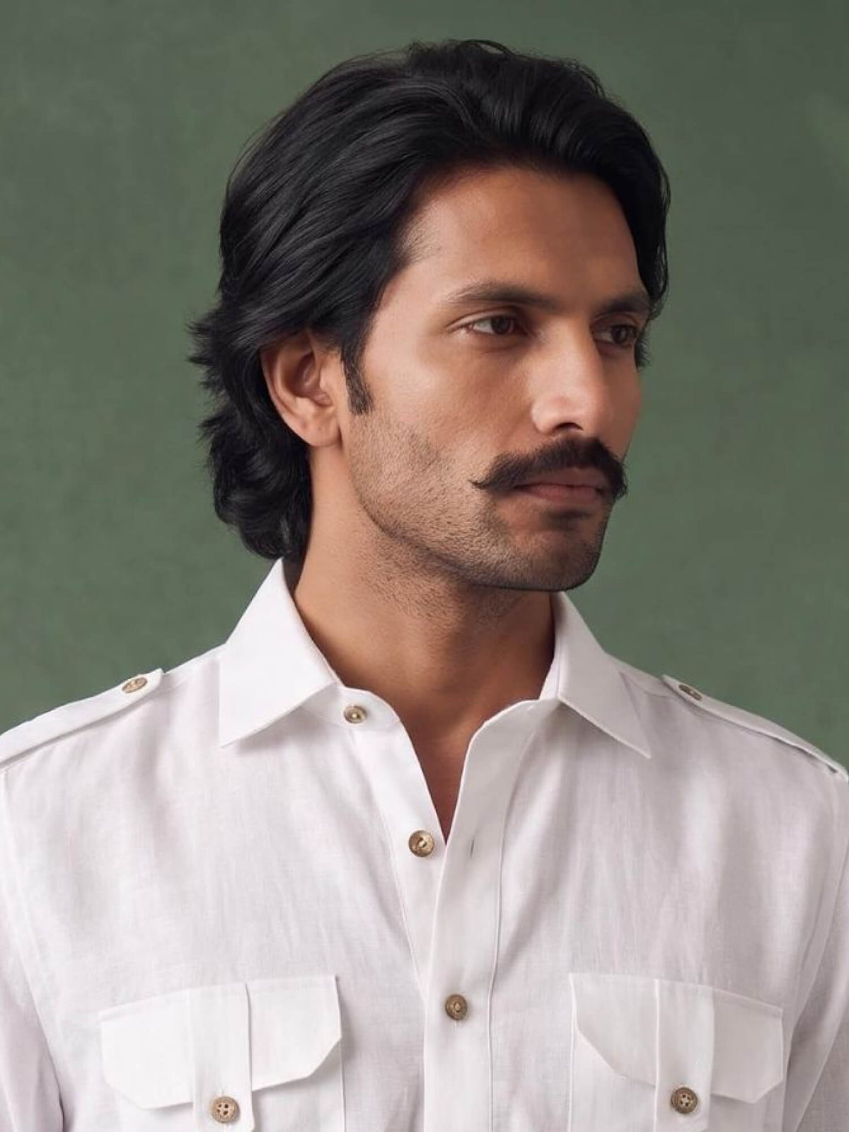 White Safari 100% Pure Linen Long Kurta