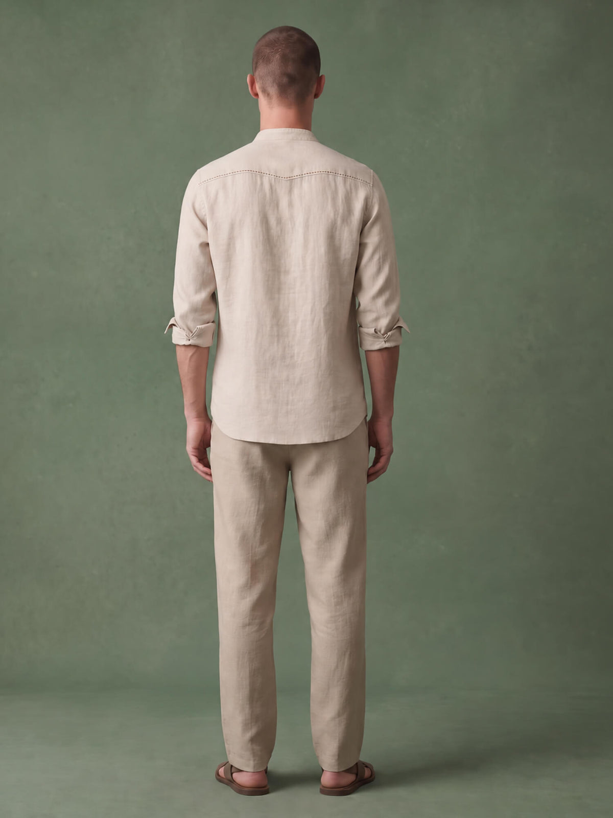 Signature Stitch | Beige 100% Pure Linen