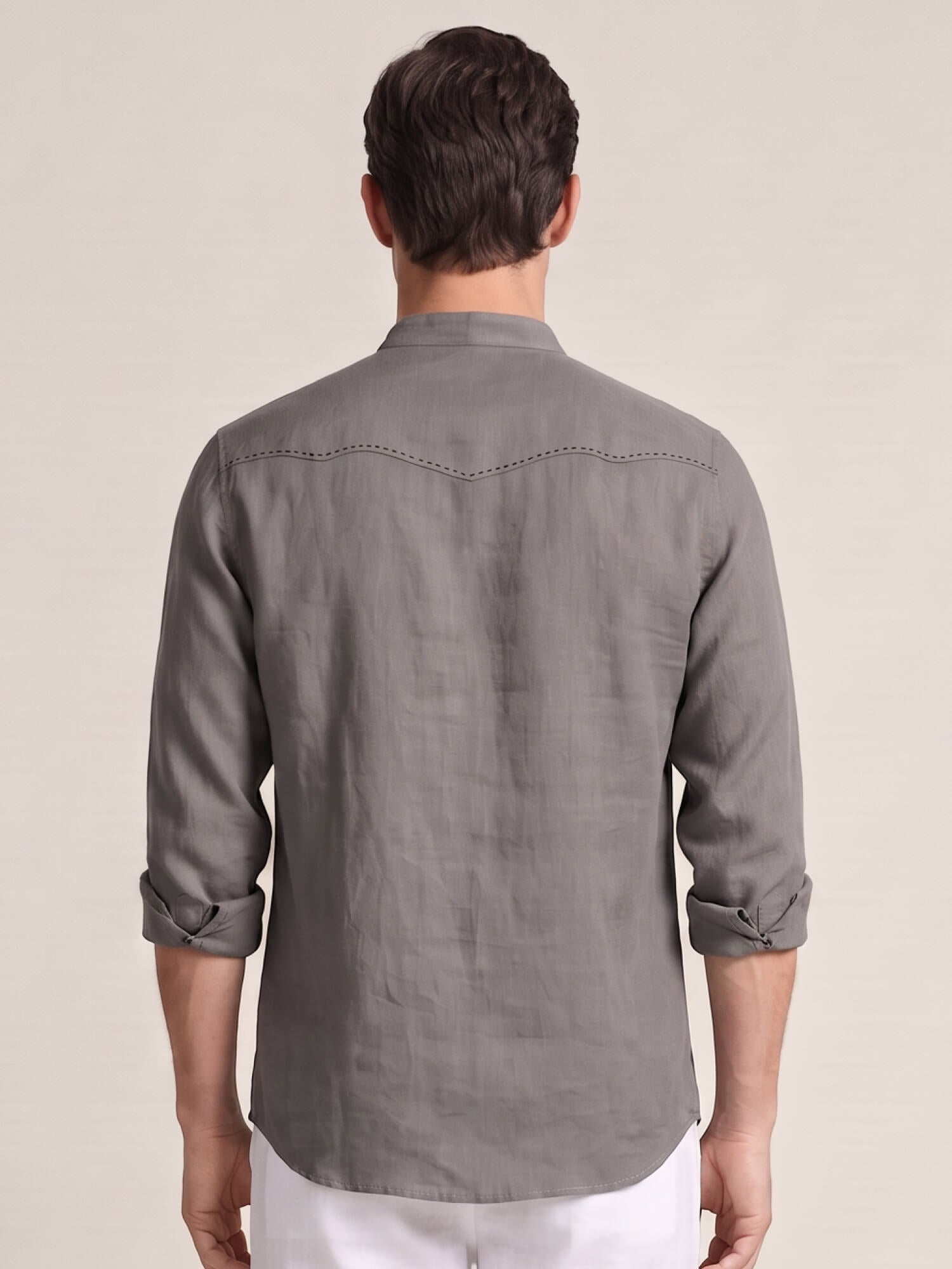 Signature Stitch | Charcoal Gray 100% Pure Linen
