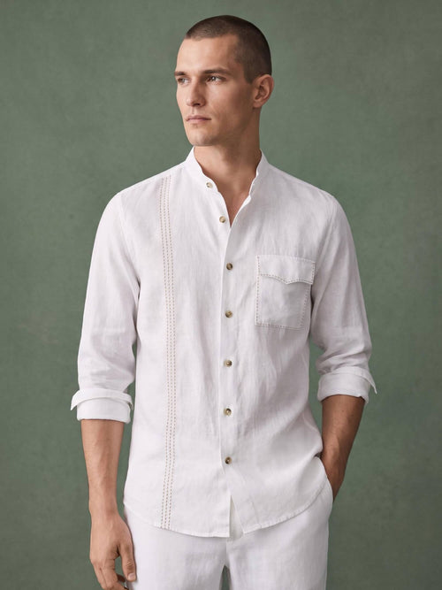 Signature Stitch | White 100% Pure Linen