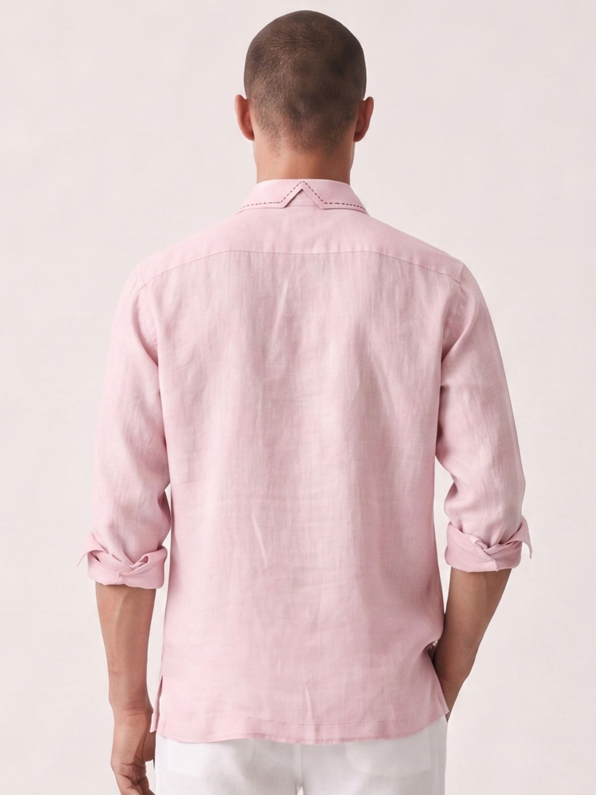 Artisan Stitch | Pink 100% Pure Linen
