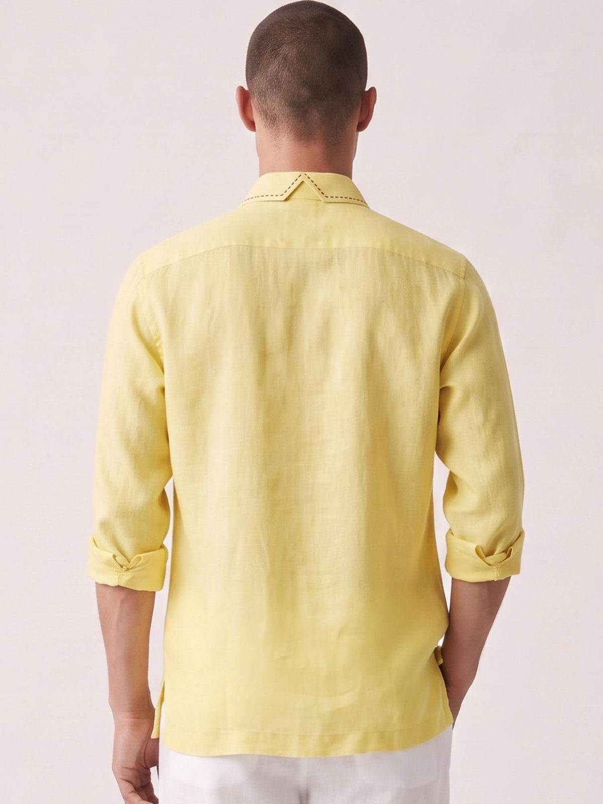 Artisan Stitch | Yellow 100% Pure Linen