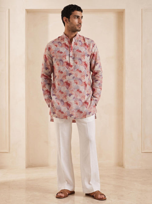 Rose Clay | 100% Pure Linen Mid-Length Kurta