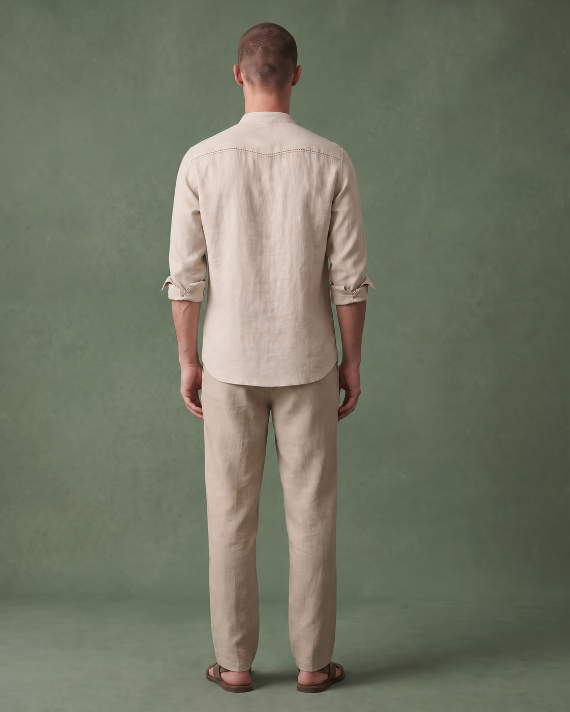 Signature Stitch | Beige 100% Pure Linen