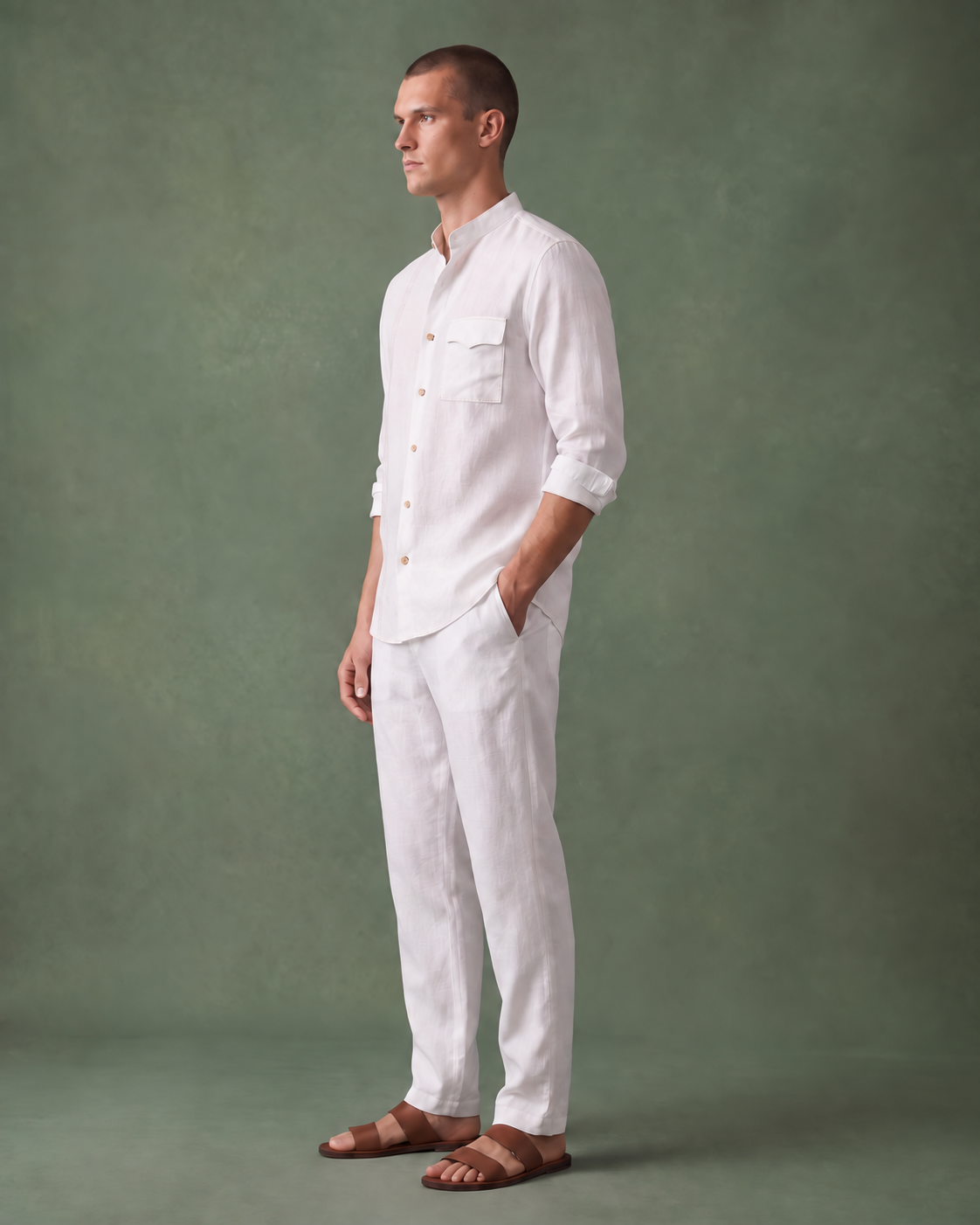 Signature Stitch | White 100% Pure Linen