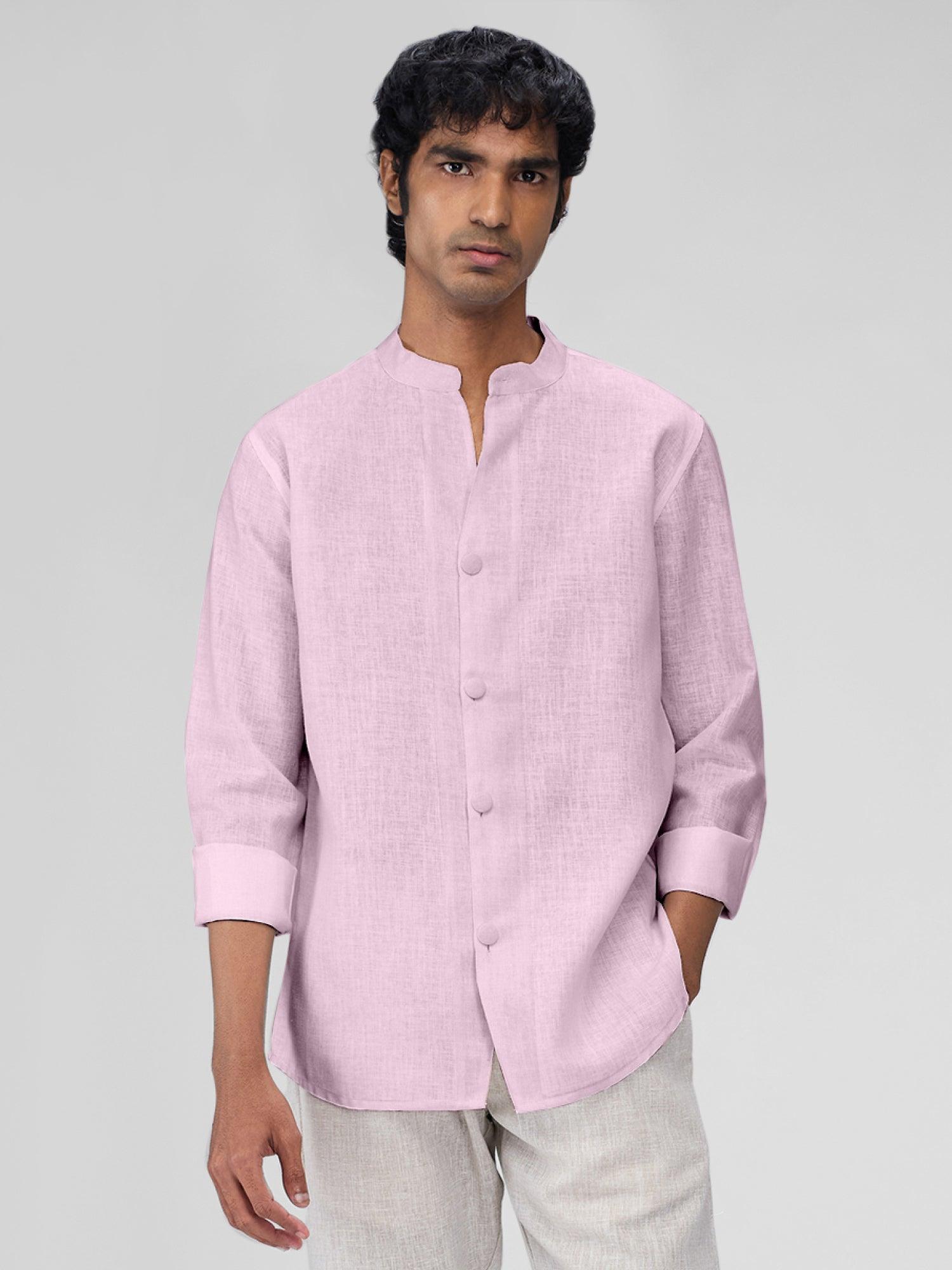 Airavat Mandarin | Lavender 100% Pure Linen - Bhrata