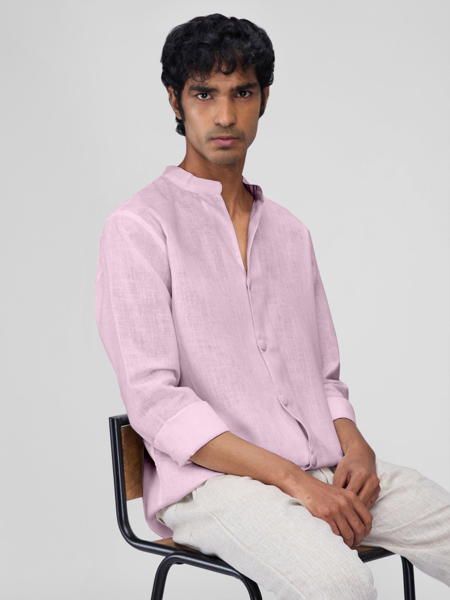 Airavat Mandarin | Lavender 100% Pure Linen - Bhrata