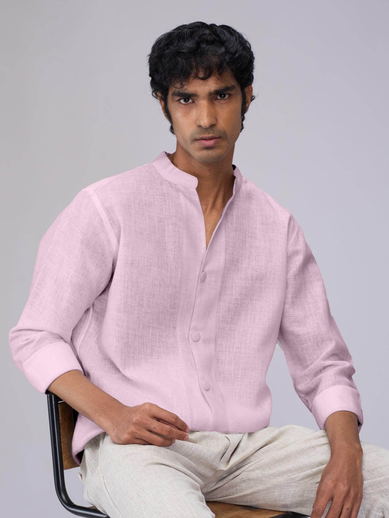 Airavat Mandarin | Lavender 100% Pure Linen - Bhrata
