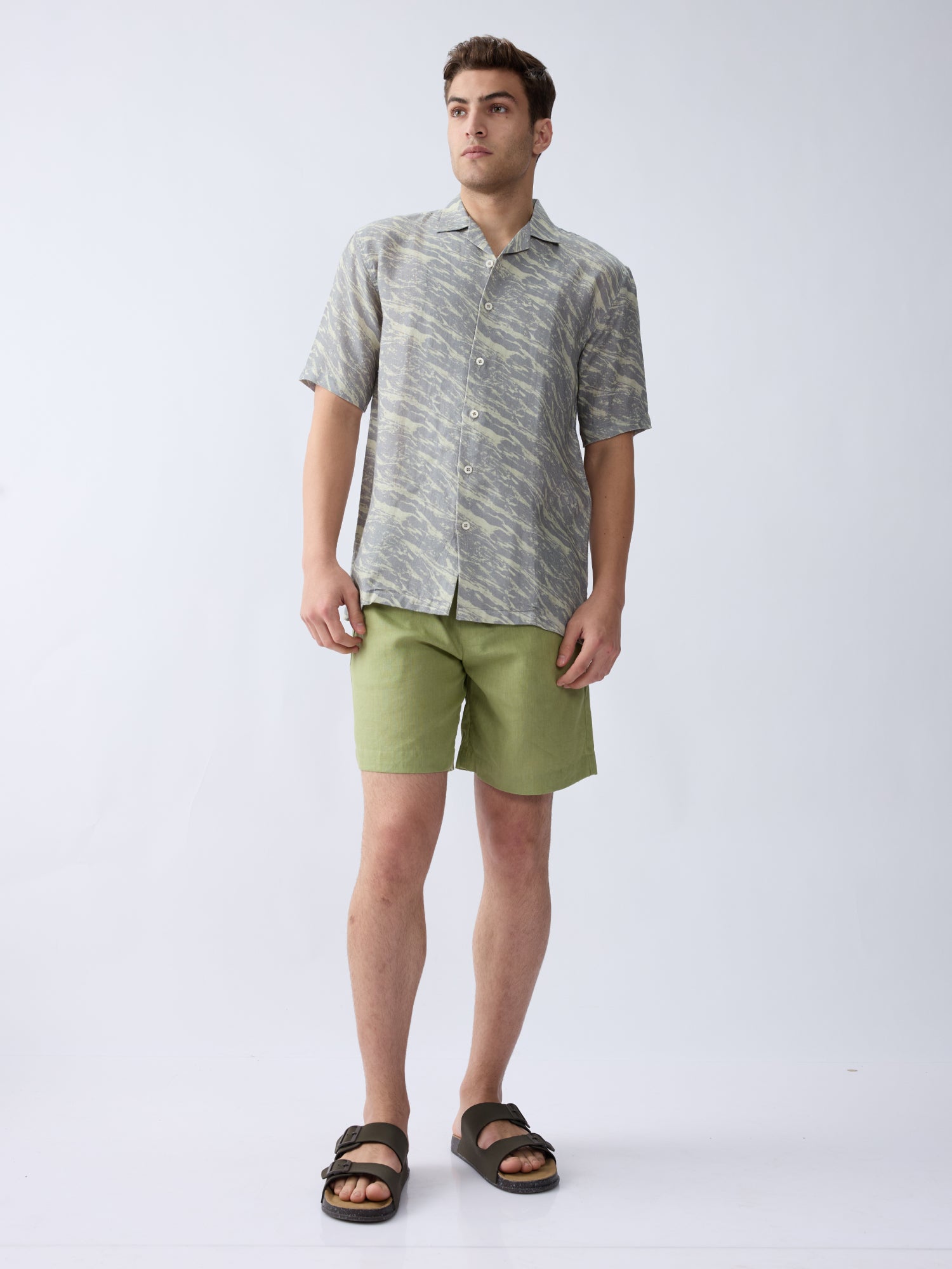 Viridian Mirage 100% Pure Linen Cuban